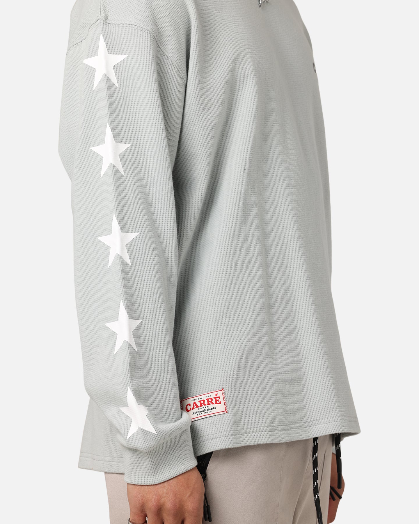 Carre Waffle Workwear Long Sleeve T-Shirt Grey、mySite、zt4zffjzw