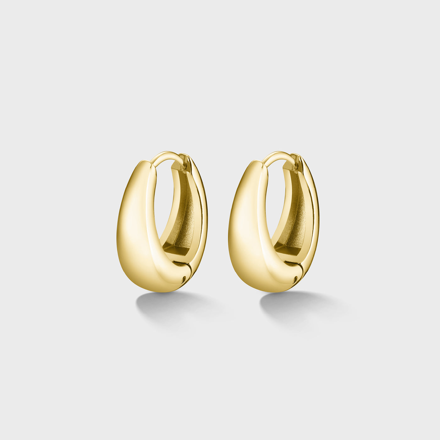 Essentielle Round Hoop Earrings, Gold Colour、mySite、botmansion