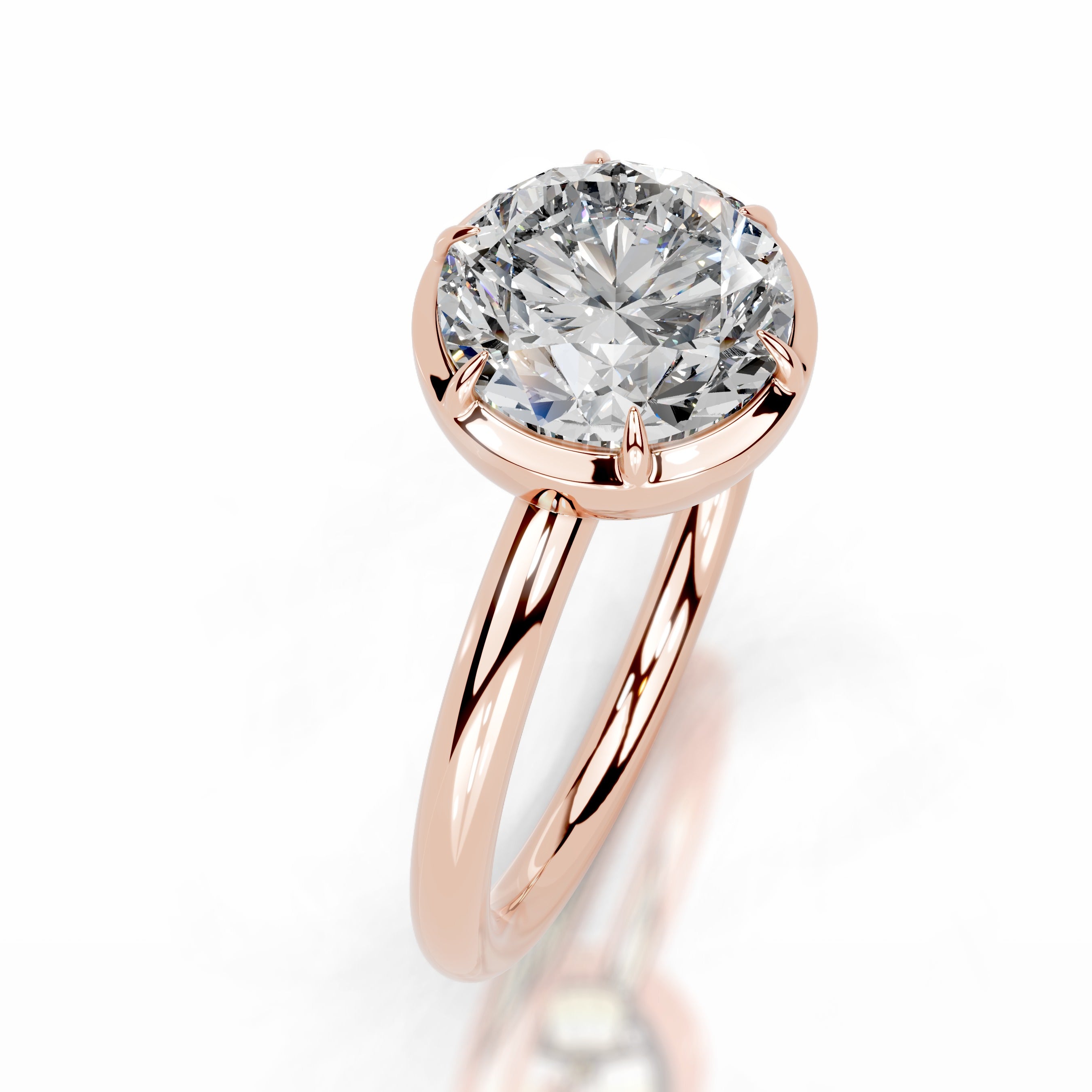 Narcisa Round Diamond Engagement Ring - 14K Rose Gold、mySite、hinf8tx79