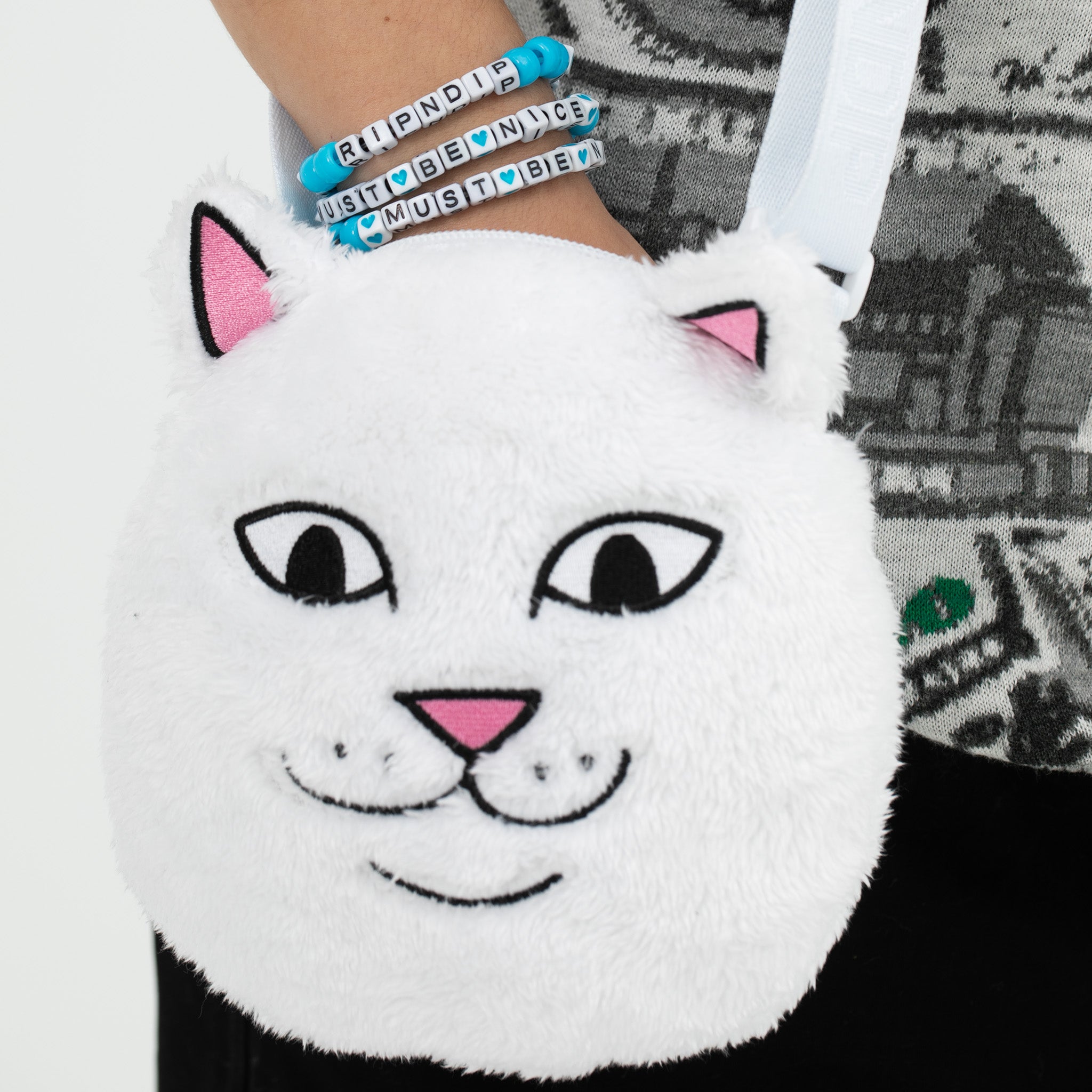  Lord Nermal Sherpa Crossbody Bag (White)、mySite、merchandisen