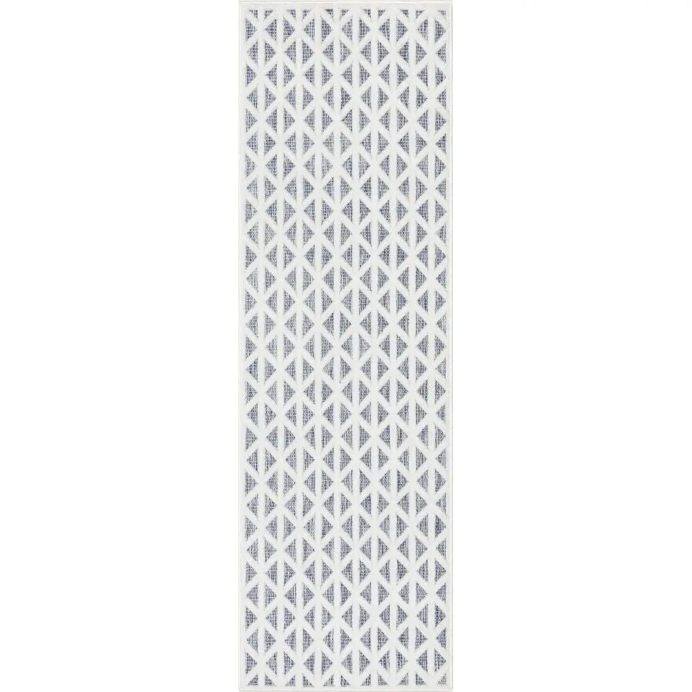 Ciel Modern Geometric Indoor/Outdoor Blue High-Low Rug、mySite、gigharbornorthrealestate