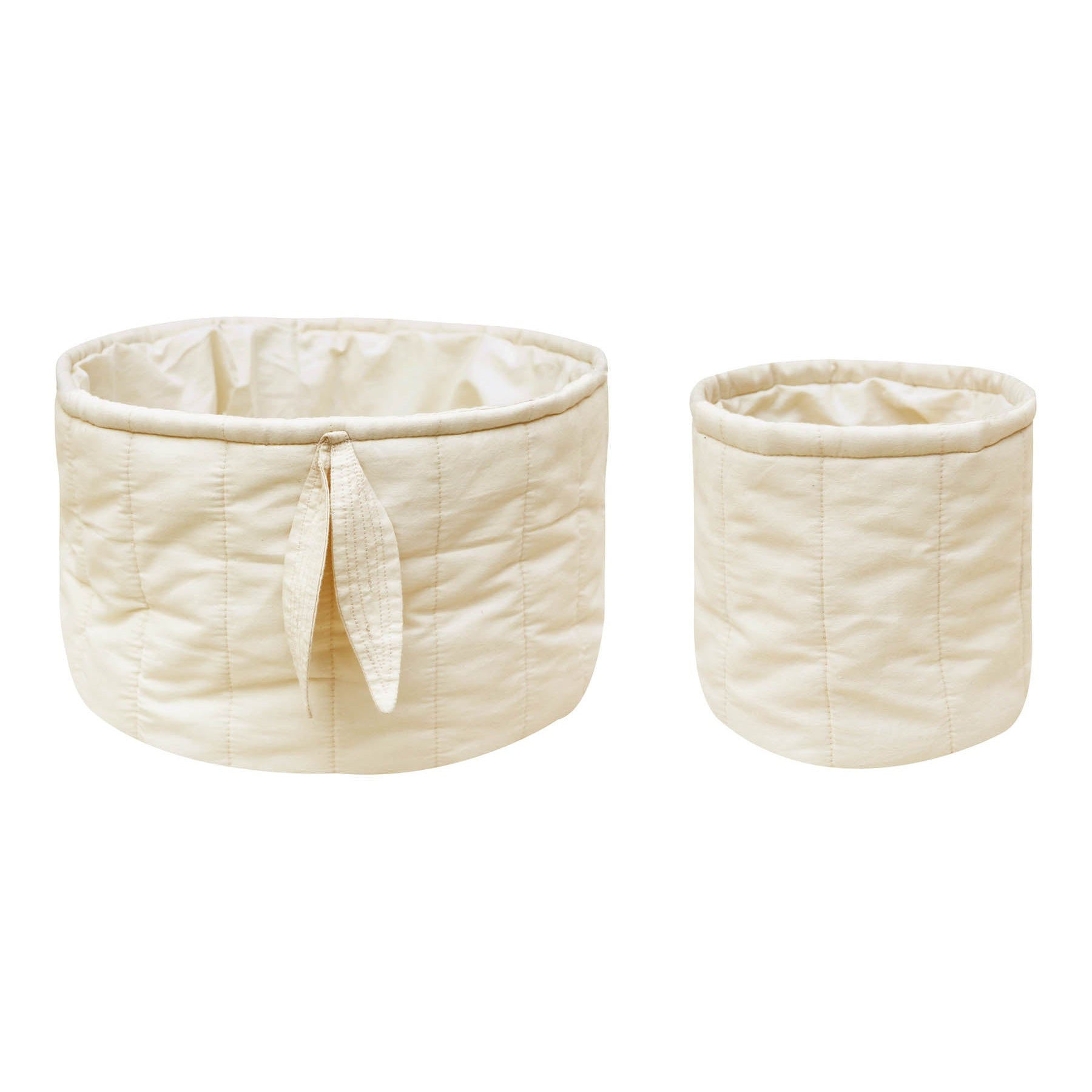 Bambie Natural Set of Two Quilted Baskets、mySite、gigharbornorthrealestate