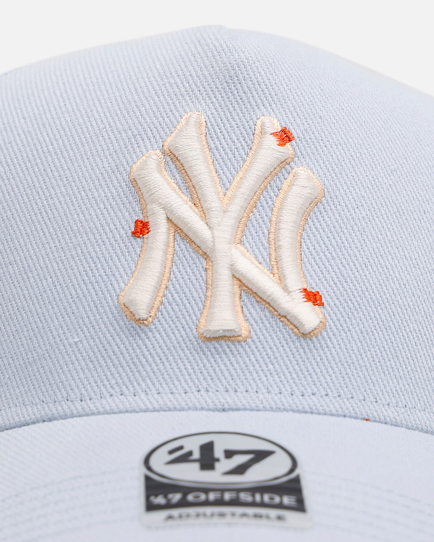 47 Brand New York Yankees 'Overstitch' 47 Offside Snapback Light Blue、mySite、zt4zffjzw