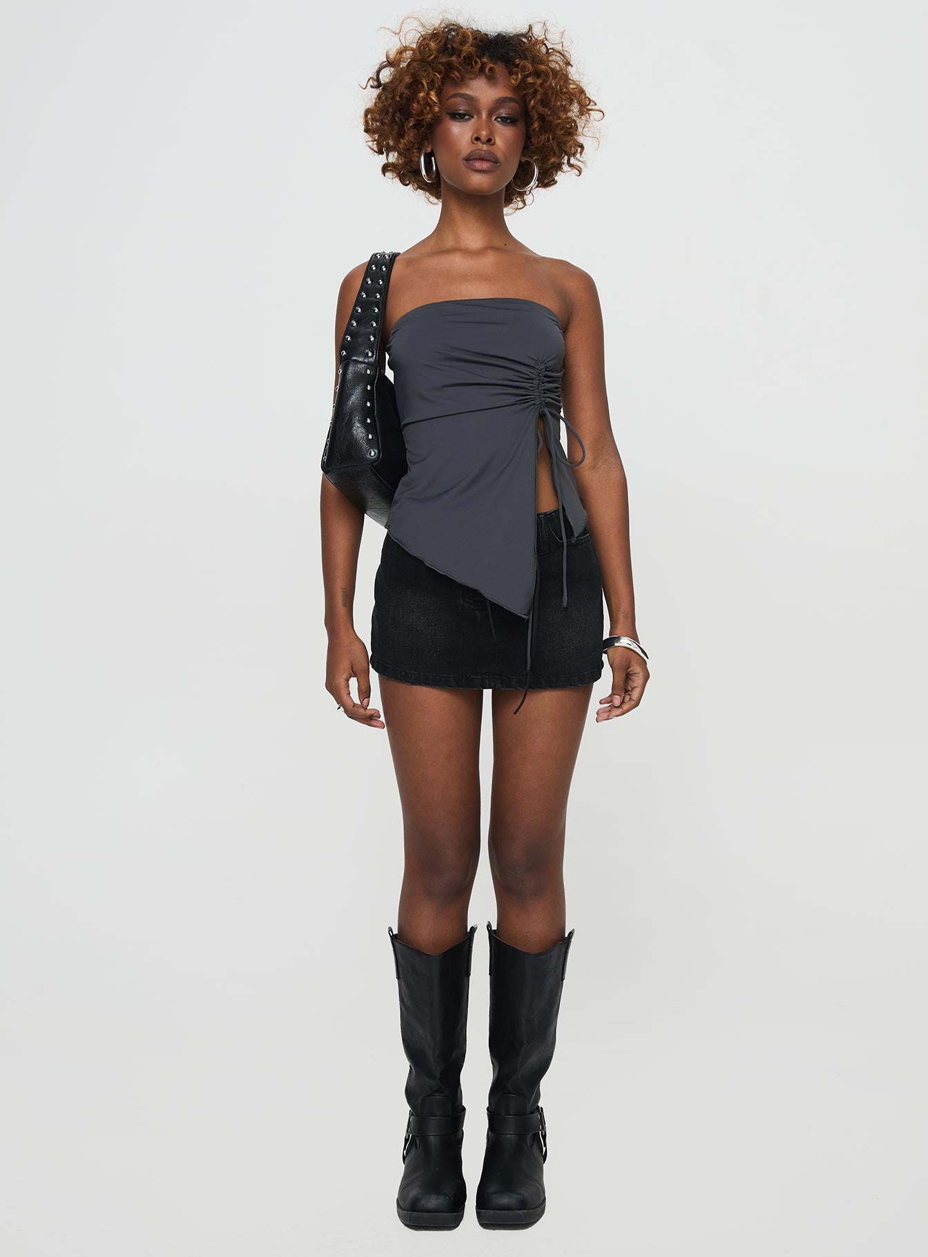 Dessy Strapless Top Slate、mySite、solidvoid