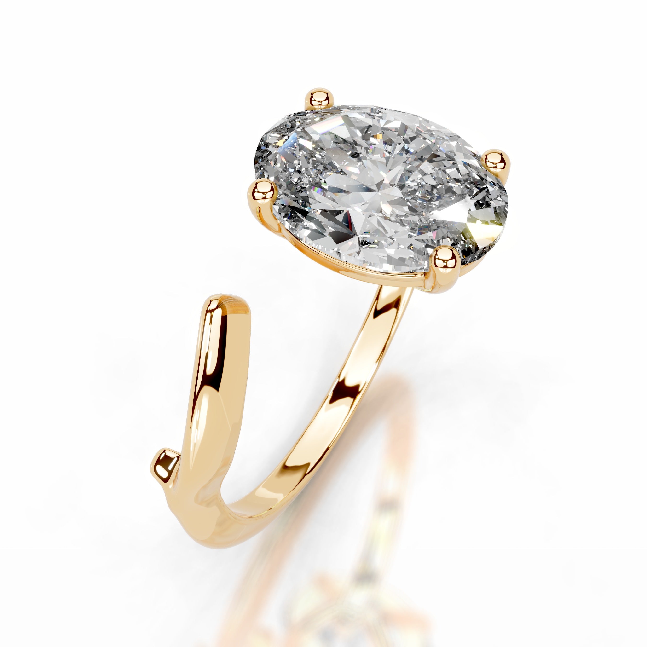 Diamond Delicacy Lab Grown Diamond Ring - 18K Yellow Gold、mySite、hinf8tx79