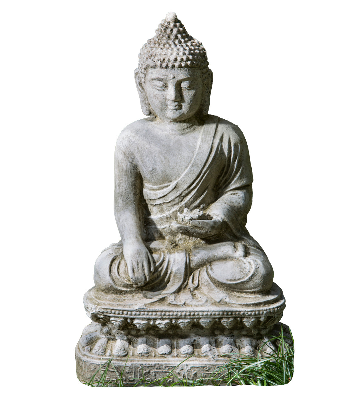 Seated Buddha with Lotus Flower Statue、mySite、topwebapps