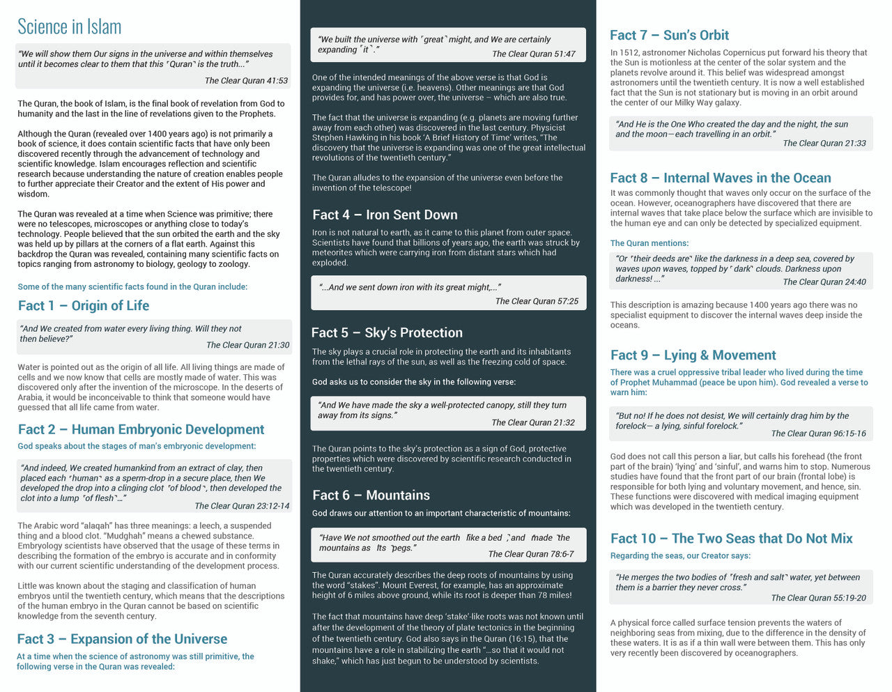 Science In Islam、mySite、topwebapps