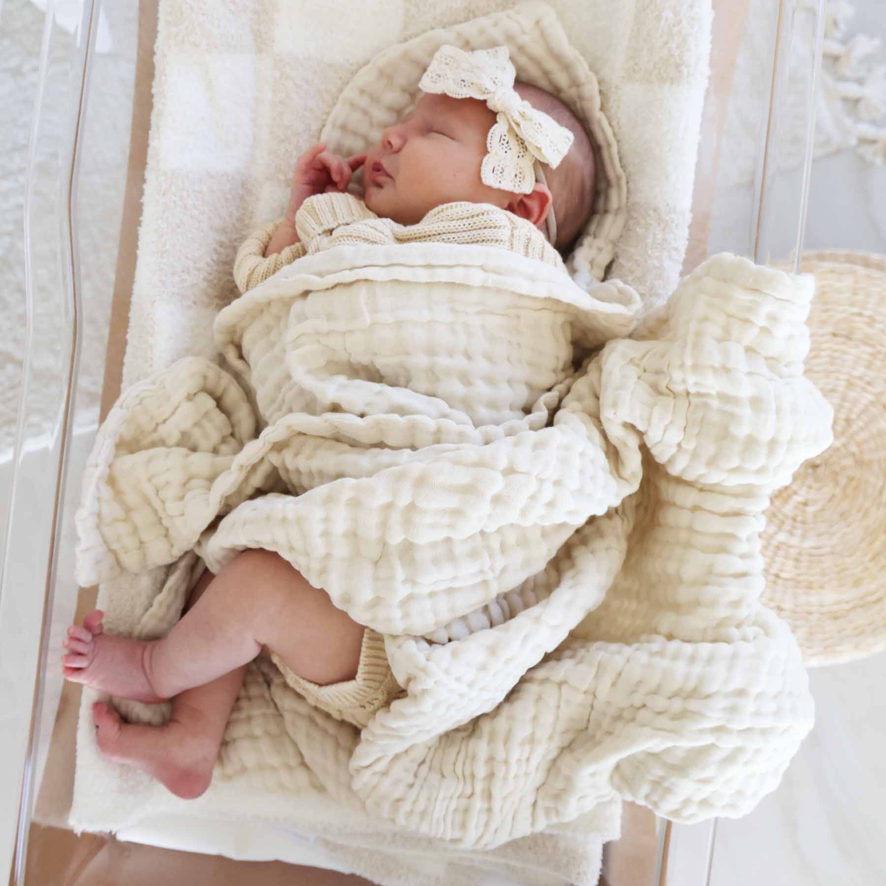  Organic Cotton Gauze Swaddle Blanket | Vanilla、mySite、layawaytickets