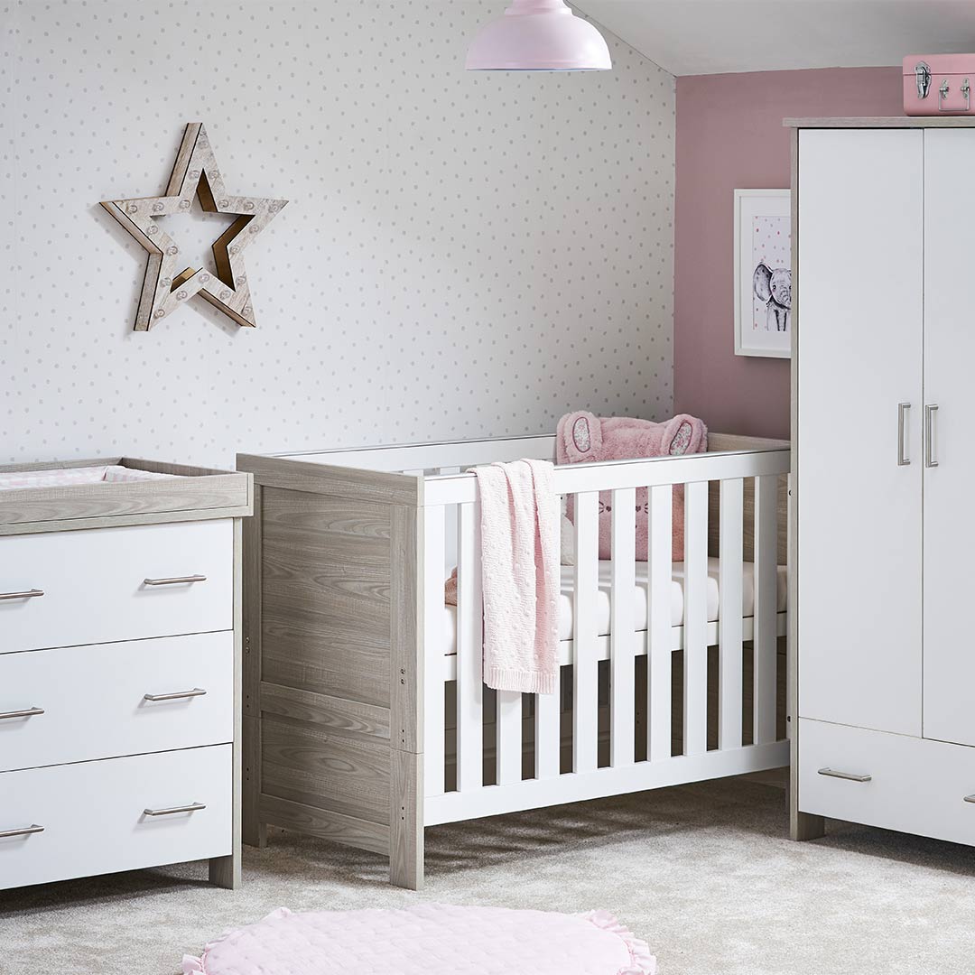  Obaby Nika Mini 3 Piece Room Set - Grey Wash + White、mySite、merchandisen