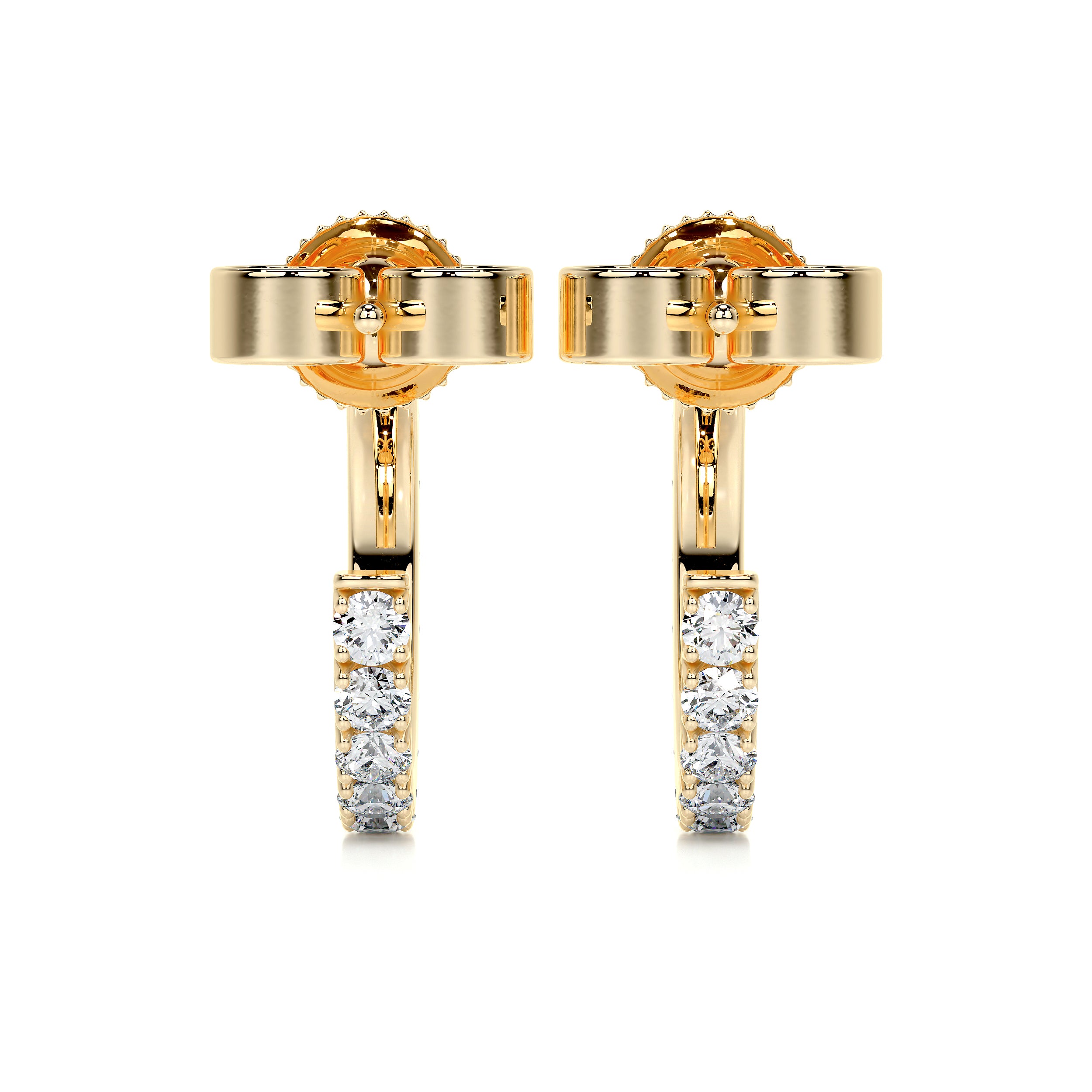 Nicole Diamond Earrings (3 Carat) -18K Yellow Gold、mySite、hinf8tx79
