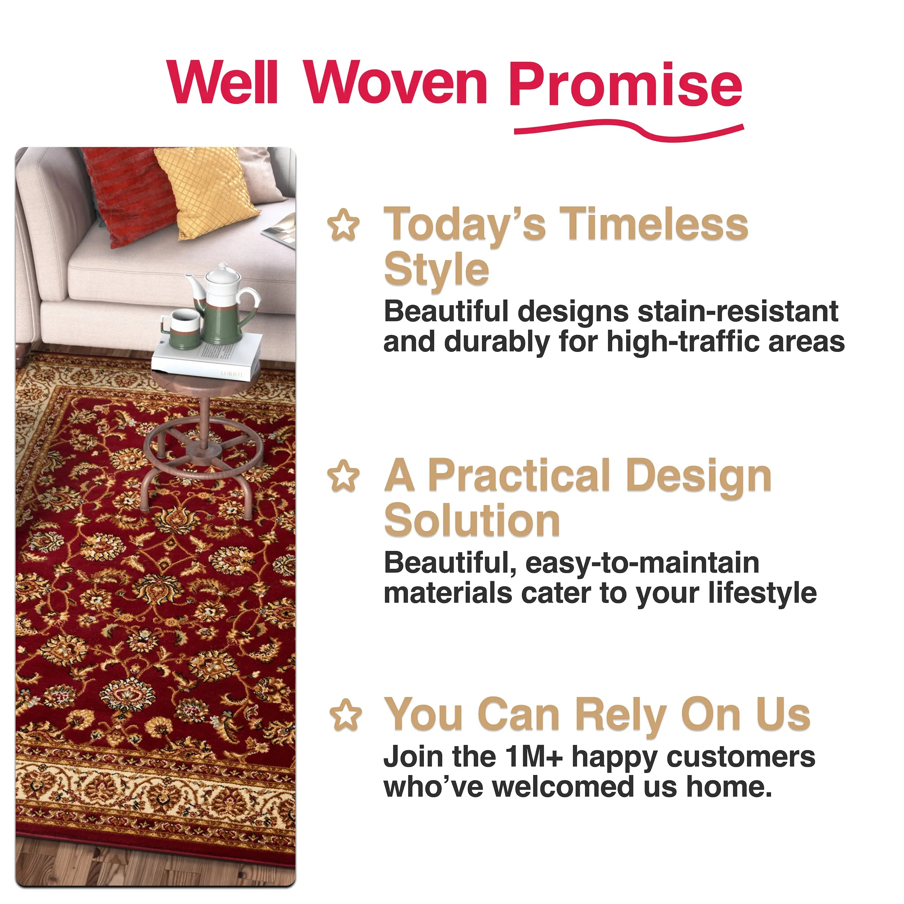 Sarouk Red Traditional Rug、mySite、gigharbornorthrealestate