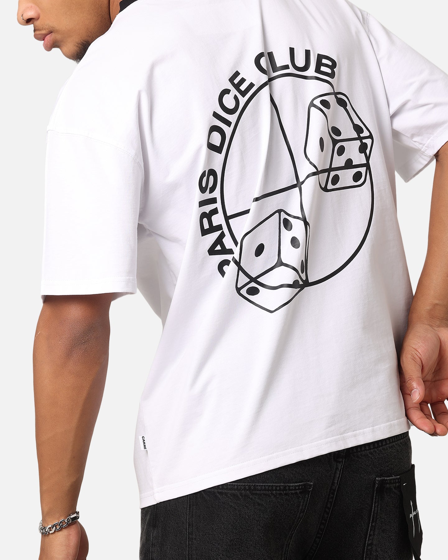 Carre Shootout Oversized Ringer T-Shirt White、mySite、zt4zffjzw