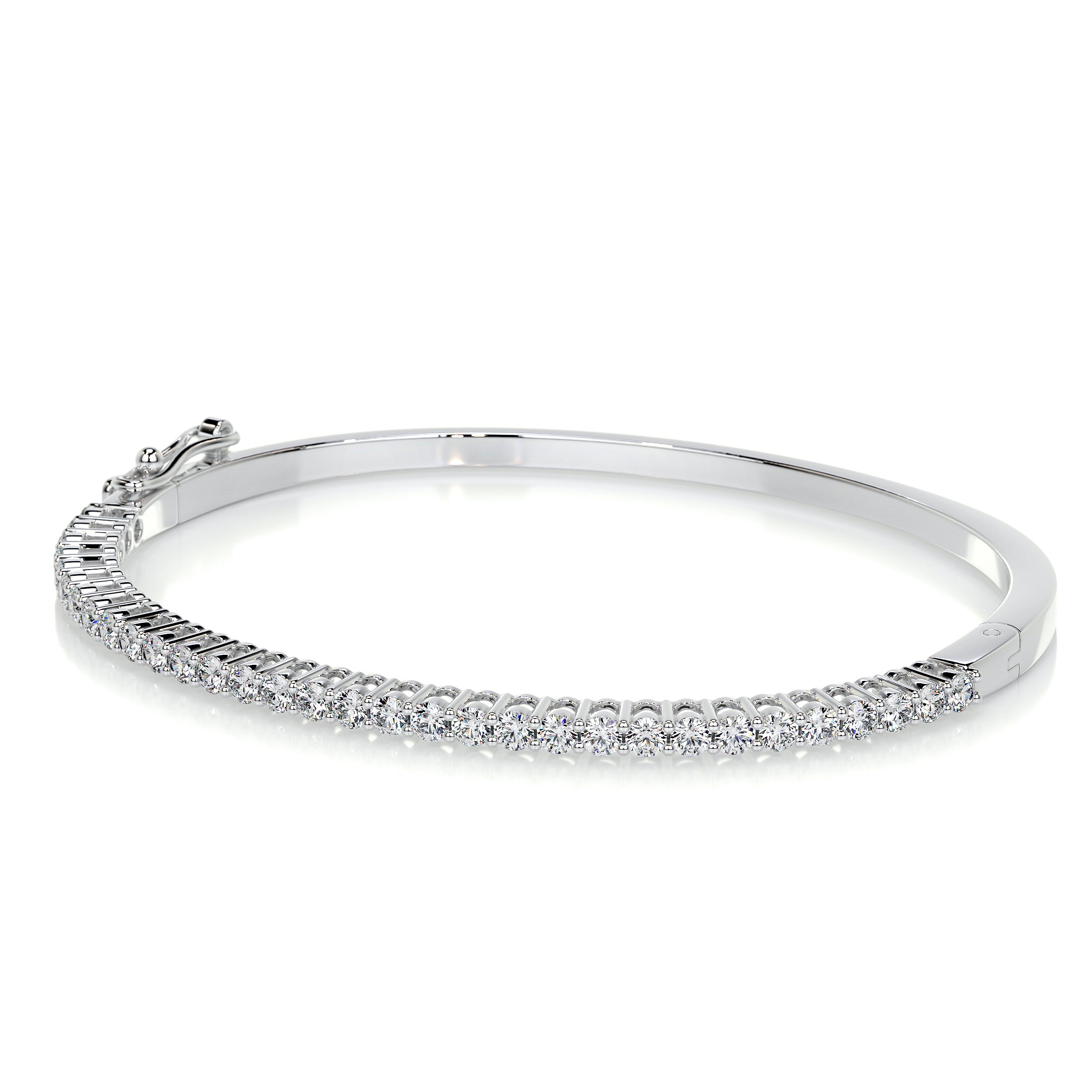 Karla Bangle Diamond Bracelet (1.6 Carat) -18K White Gold、mySite、hinf8tx79