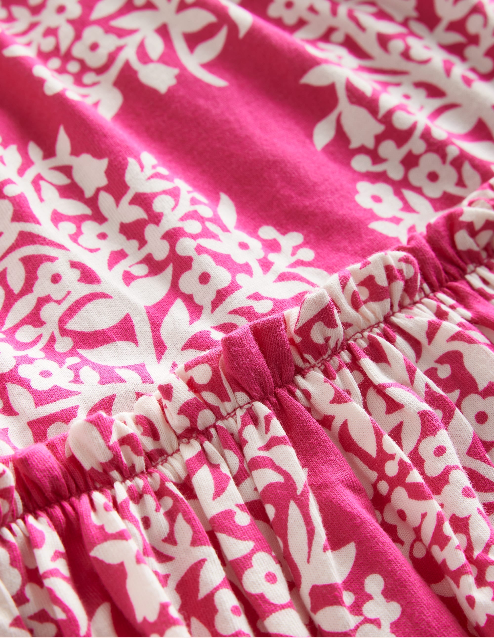  Printed Jersey Midi Skirt-Pink Woodblock、mySite、ashleygrahame