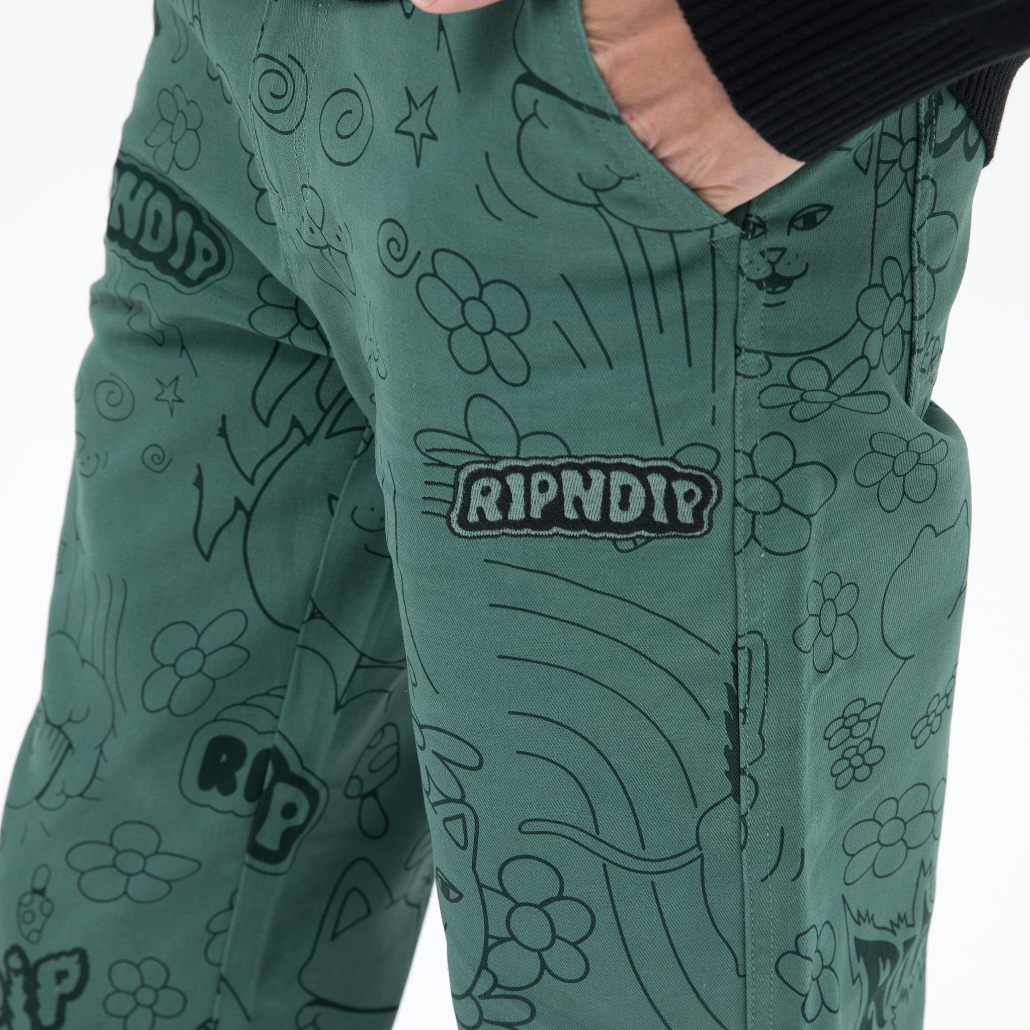  Scribble Cotton Twill Pants (Forest Green)、mySite、merchandisen