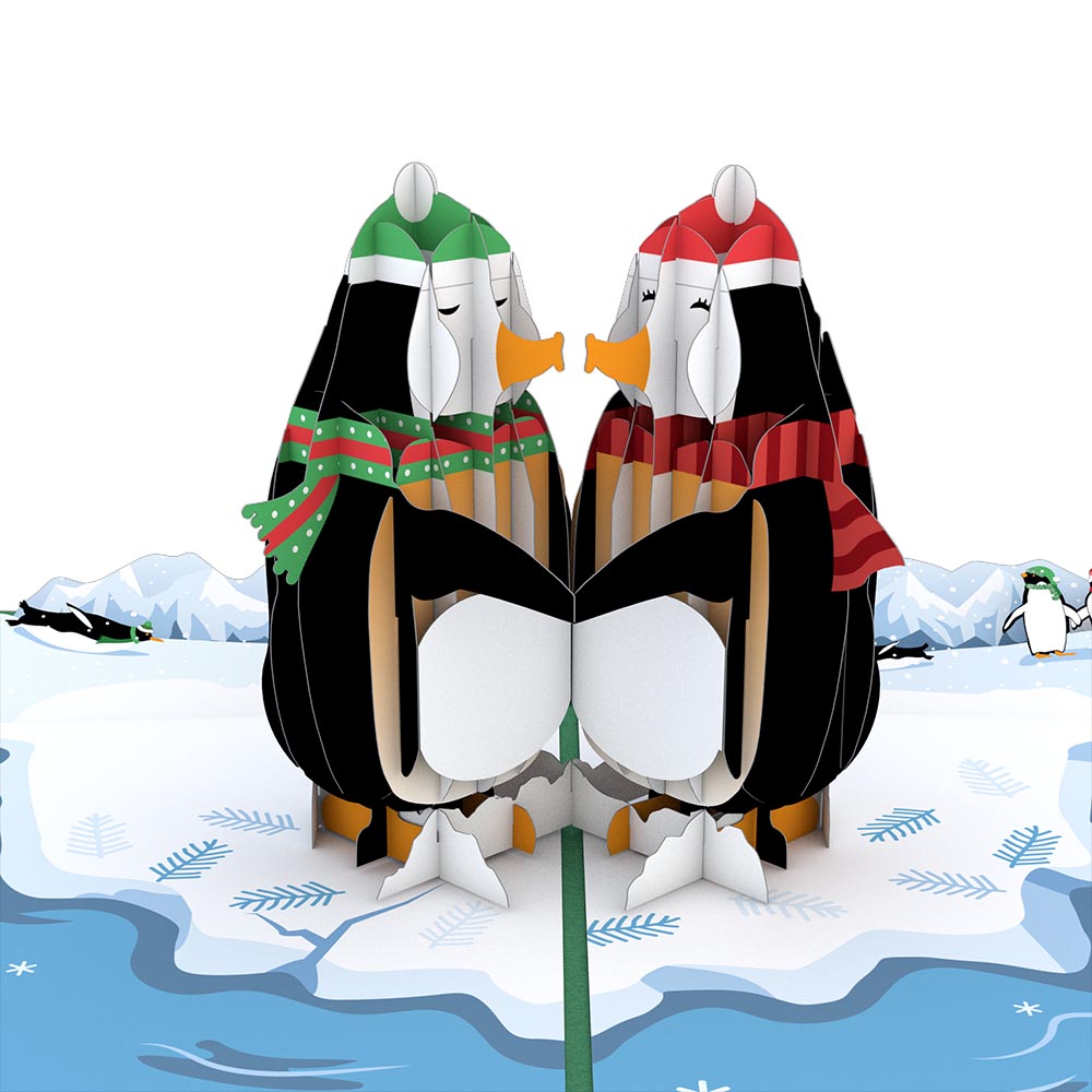 Holiday Penguins Pop-Up Card、mySite、solidvoid