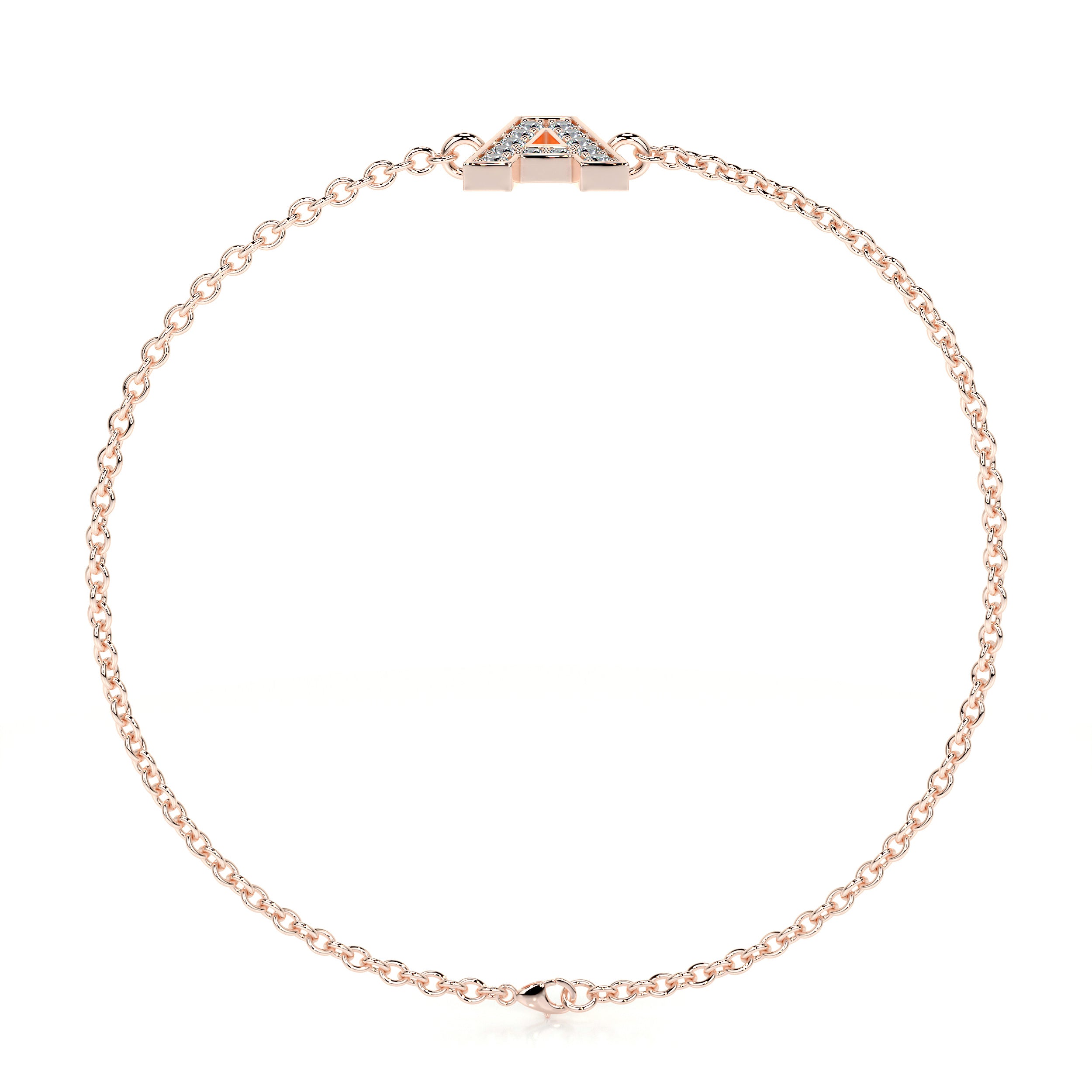 Bridget Letter Diamonds Bracelet (0.30 Carat) -14K Rose Gold、mySite、hinf8tx79