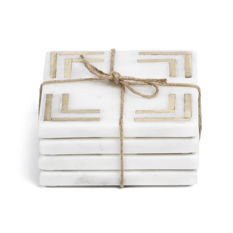 Marmo Marble Square 4 Coasters - Set of 4、mySite、elrpsem3k