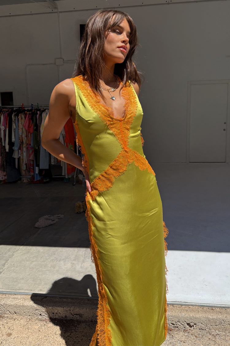 Olive and Orange Lace Clio Dress、mySite、solidvoid