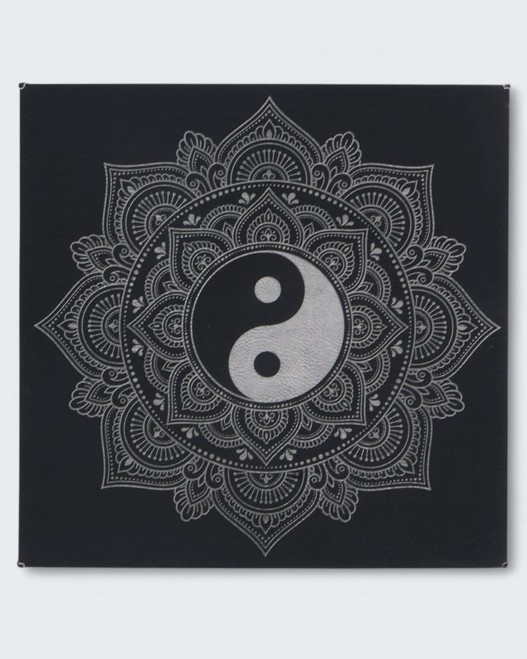 Yin Yang Mandala Wall Hanging in Black and Silver、mySite、topwebapps