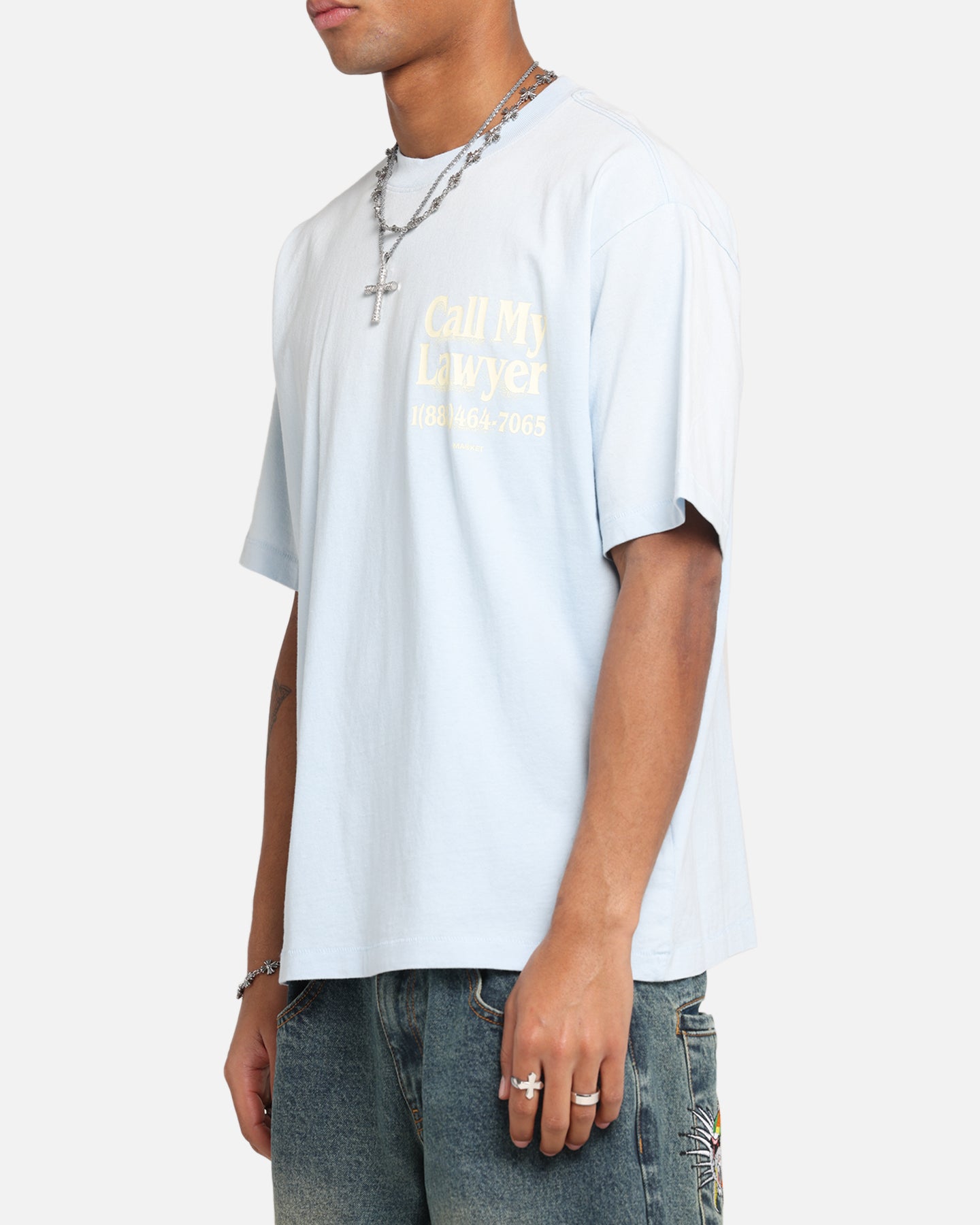 Market Call My Lawyer 3D T-Shirt Light Blue、mySite、zt4zffjzw