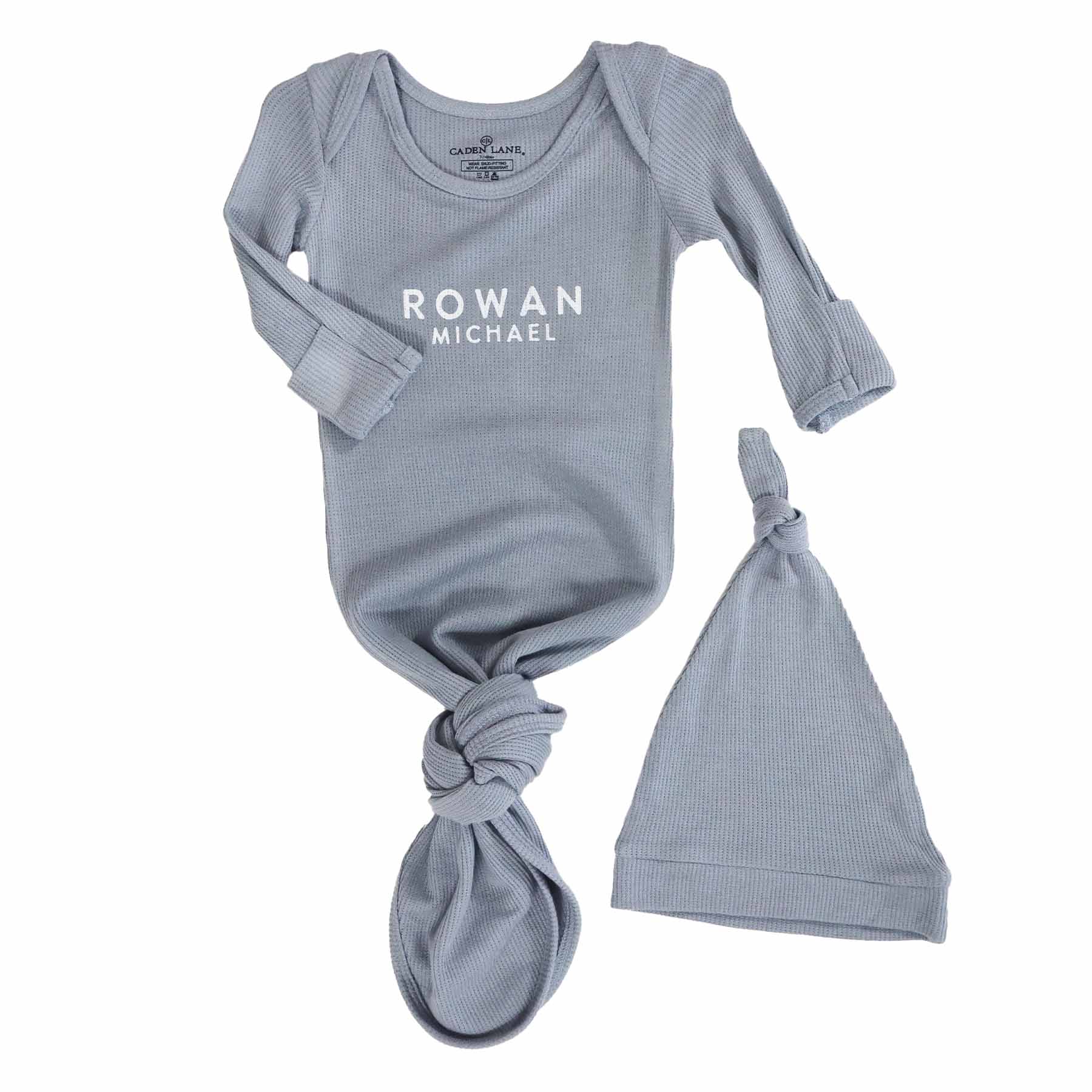  Boy Personalized Bamboo Newborn Baby Knot Gown & Hat、mySite、layawaytickets