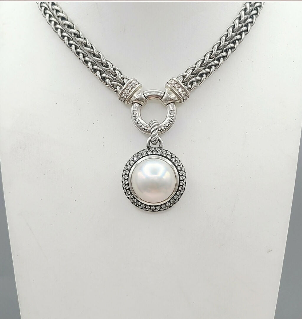 David Yurman Cerise Moonlight Ice Pendant 鈥?Pearl & Diamond、mySite、hinf8tx79