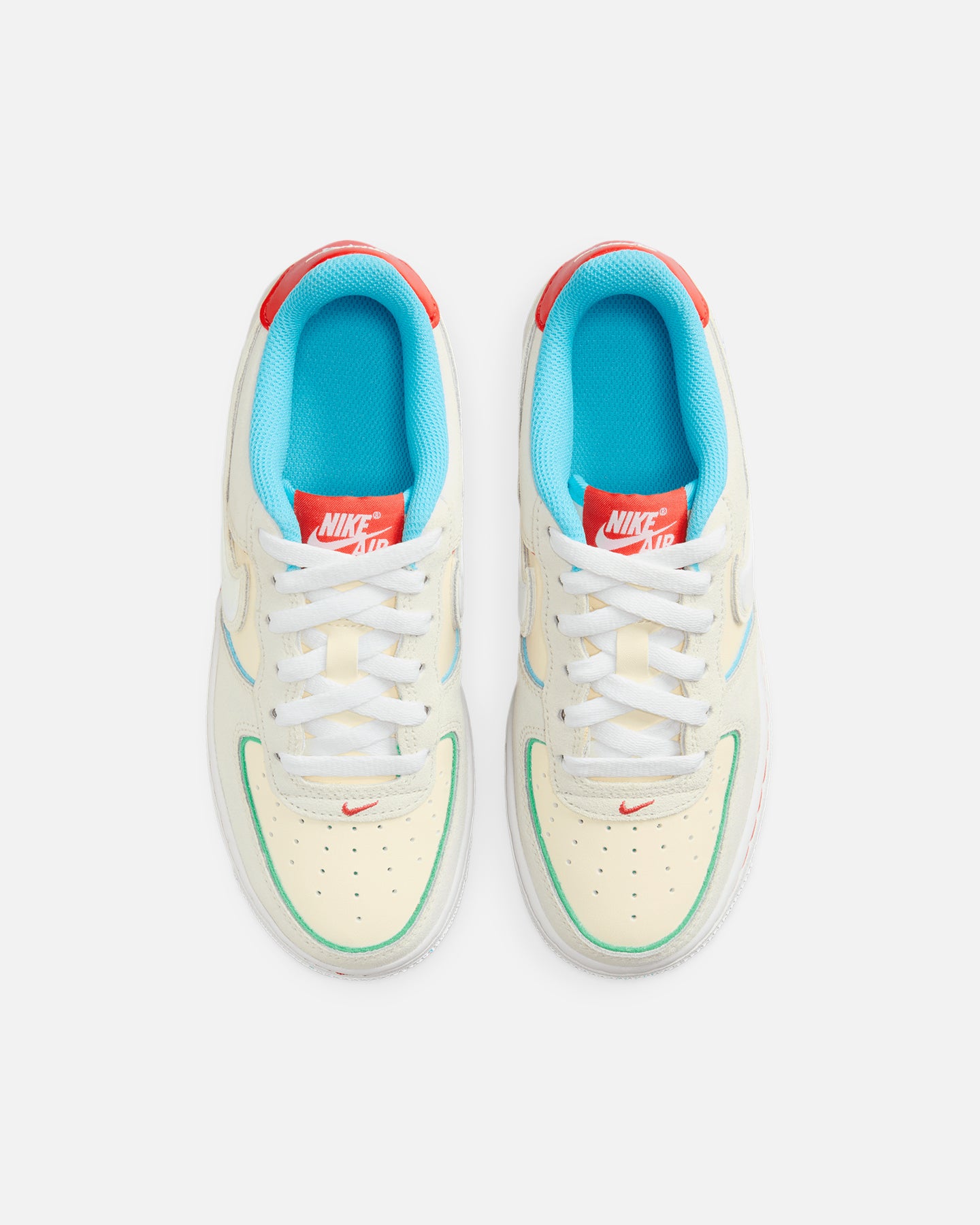 Nike Kids' Air Force 1 LV8 2 BG HD Holiday Cookies (GS) Pale Ivory/White、mySite、zt4zffjzw