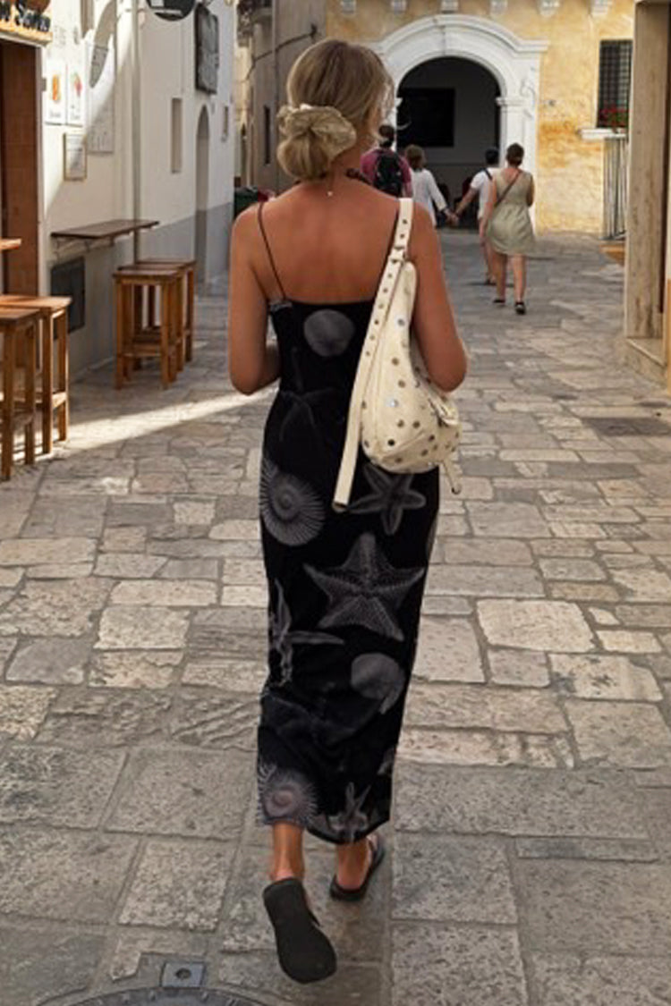 Black Seashell Mesh Cami Dress、mySite、solidvoid