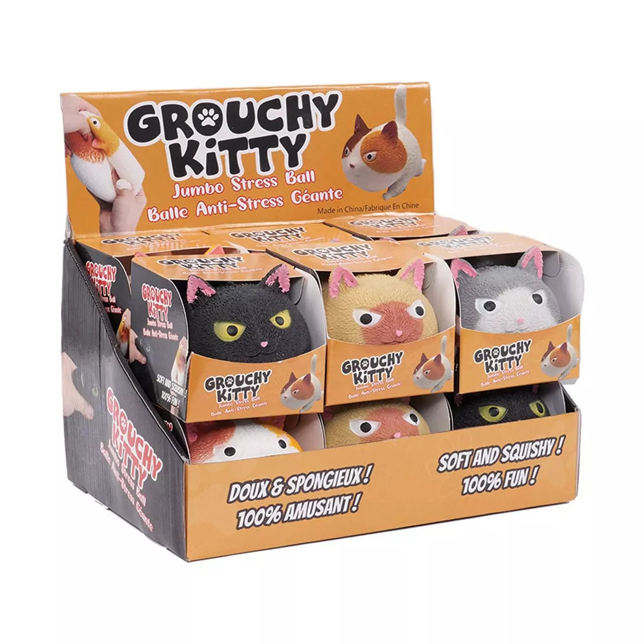 Grouchy Kitty Jumbo Stress Ball for ADD, ADHD, OCD, Autism, and Anxiety、mySite、g9winljtr