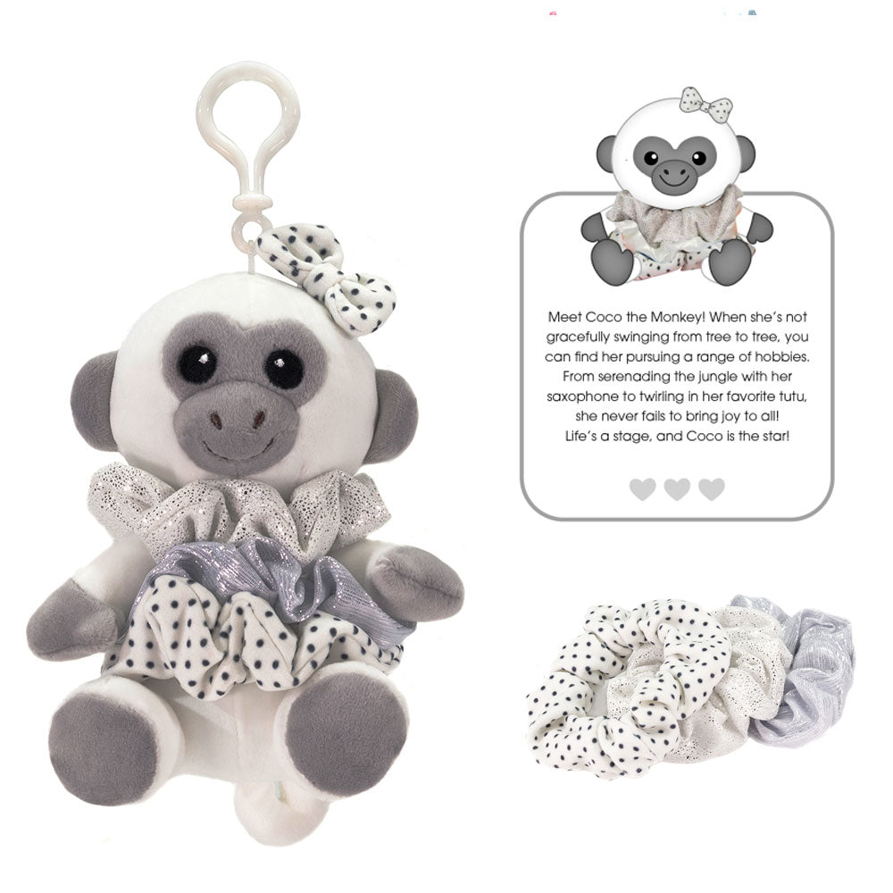 SCRUNCH BUNCH - 6IN Monkey Keyclip、mySite、g9winljtr