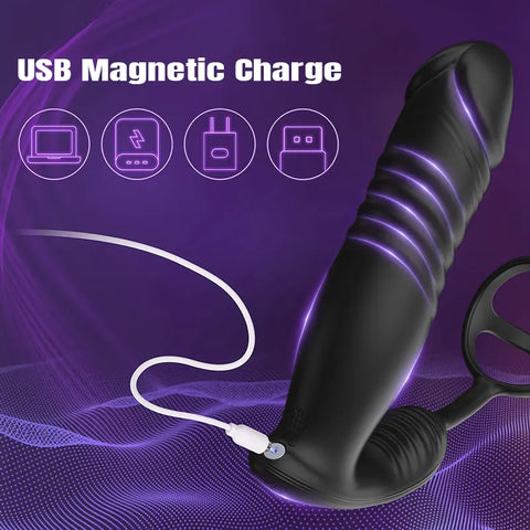 App-Controlled Prostate & Cock Ring Toy