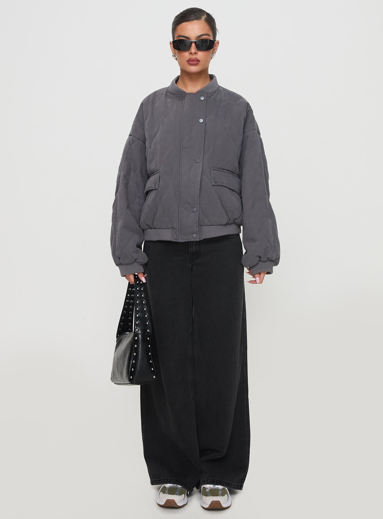 Stick Season Quilted Jacket Grey、mySite、solidvoid