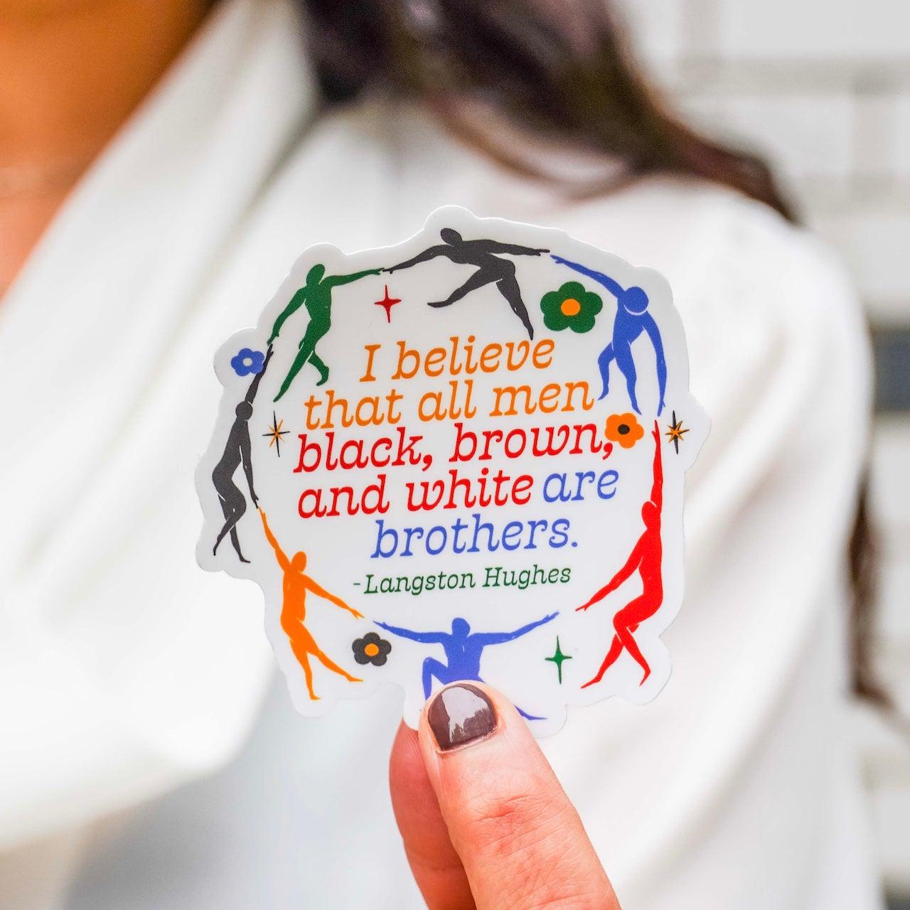  All Men Are Brothers Quote Sticker、mySite、ghnorth