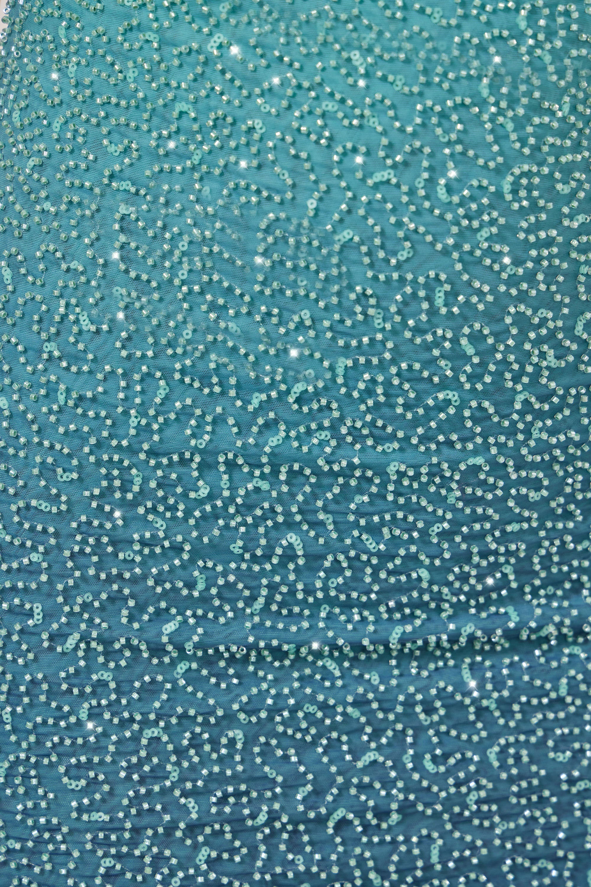 Embellished Halter Neck Mini Dress in Blue Ombré、mySite、solidvoid