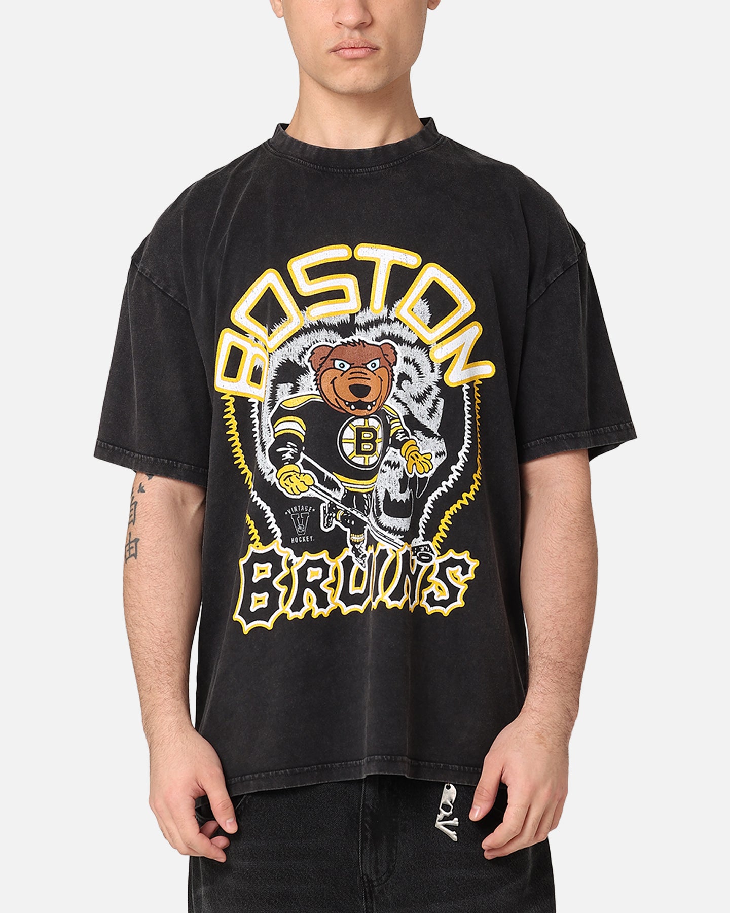 Culture Kings Boston Bruins Blades Heavy T-Shirt Black Acidwash、mySite、zt4zffjzw