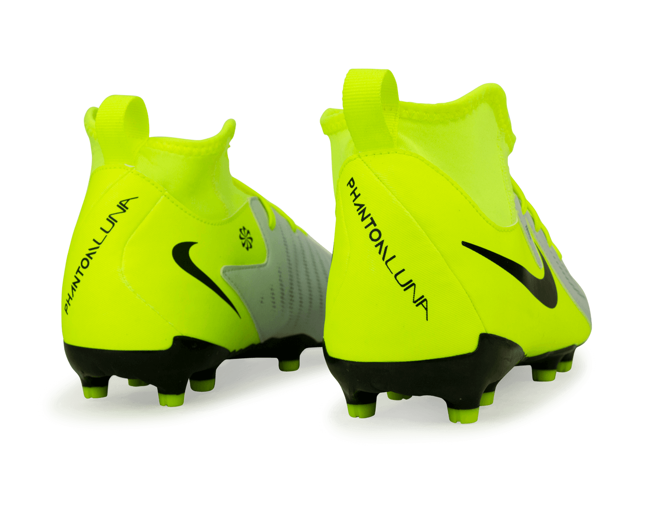 Nike Kids Phantom Luna II Academy FG/MG Silver/Black/Volt、mySite、noshort