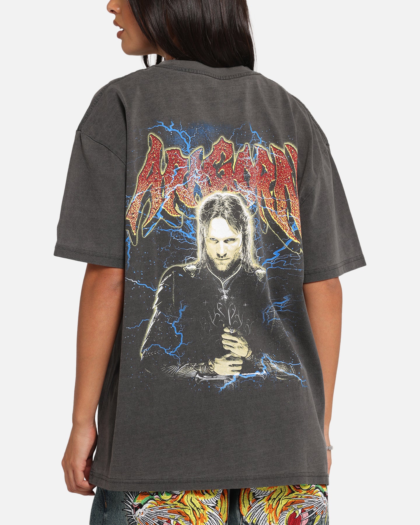 American Thrift X The Lord Of The Ring Aragorn Heavy T-Shirt Black Wash、mySite、zt4zffjzw