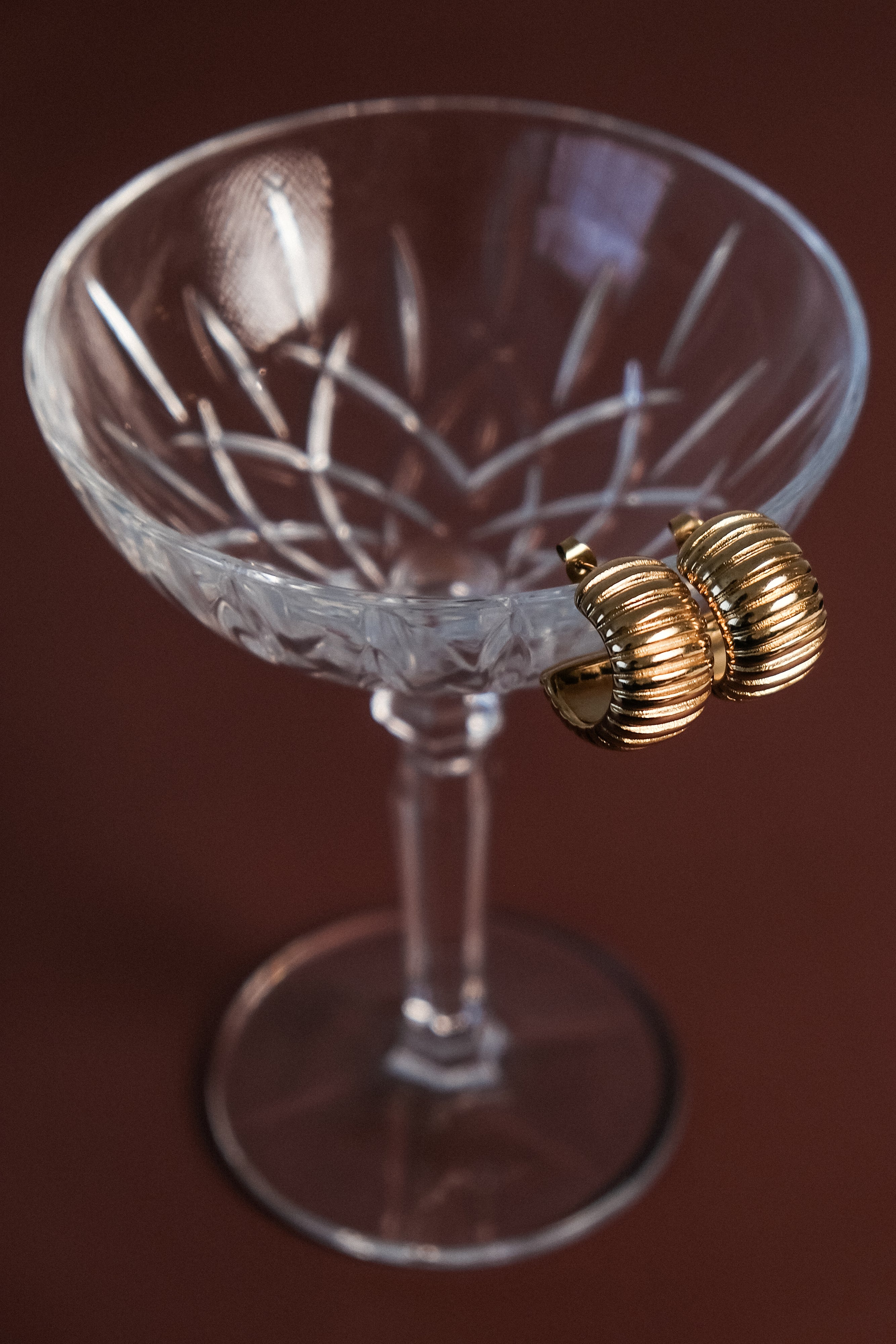 Amelia Textured Hoop - Gold、mySite、solidvoid