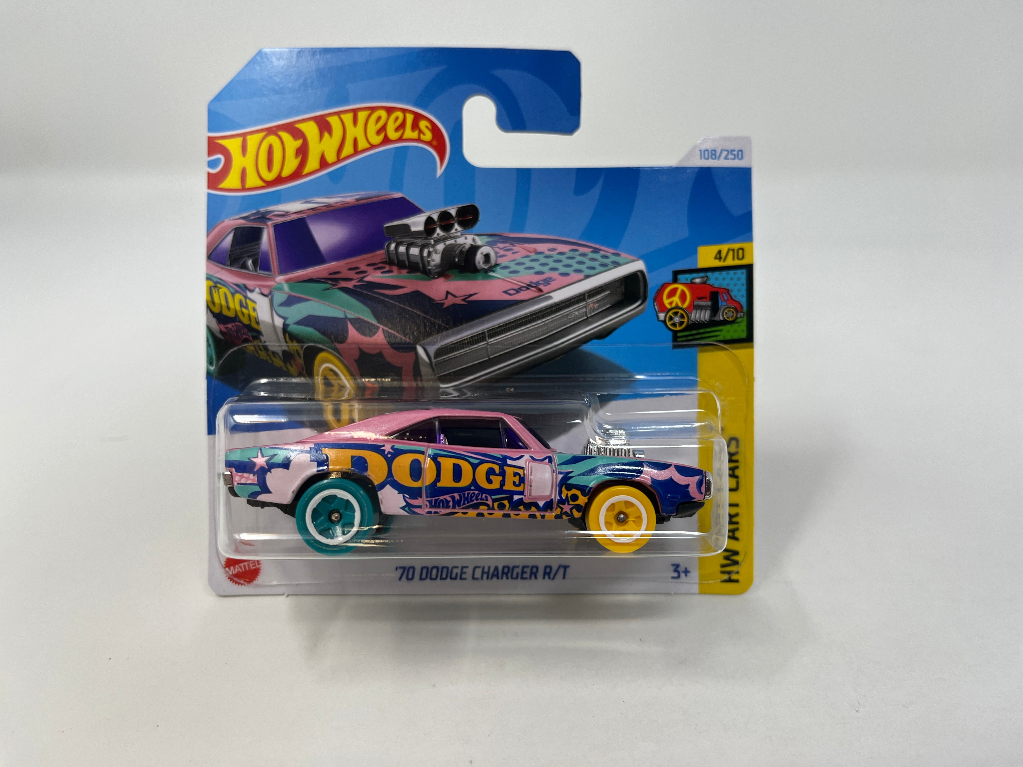 '70 Dodge Charger R/T #108 * Pink * 2024 Hot Wheels SHORT CARD Case L、mySite、hgirdovlk