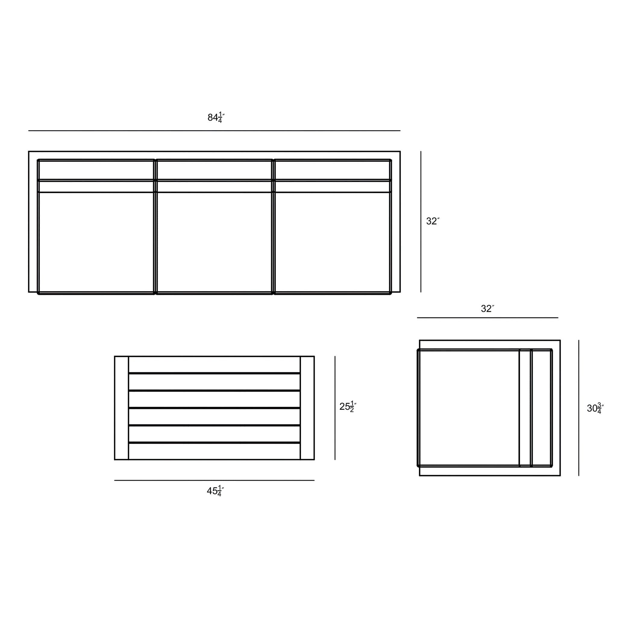 Avion Mason 3 Piece Sofa Set、mySite、neckold