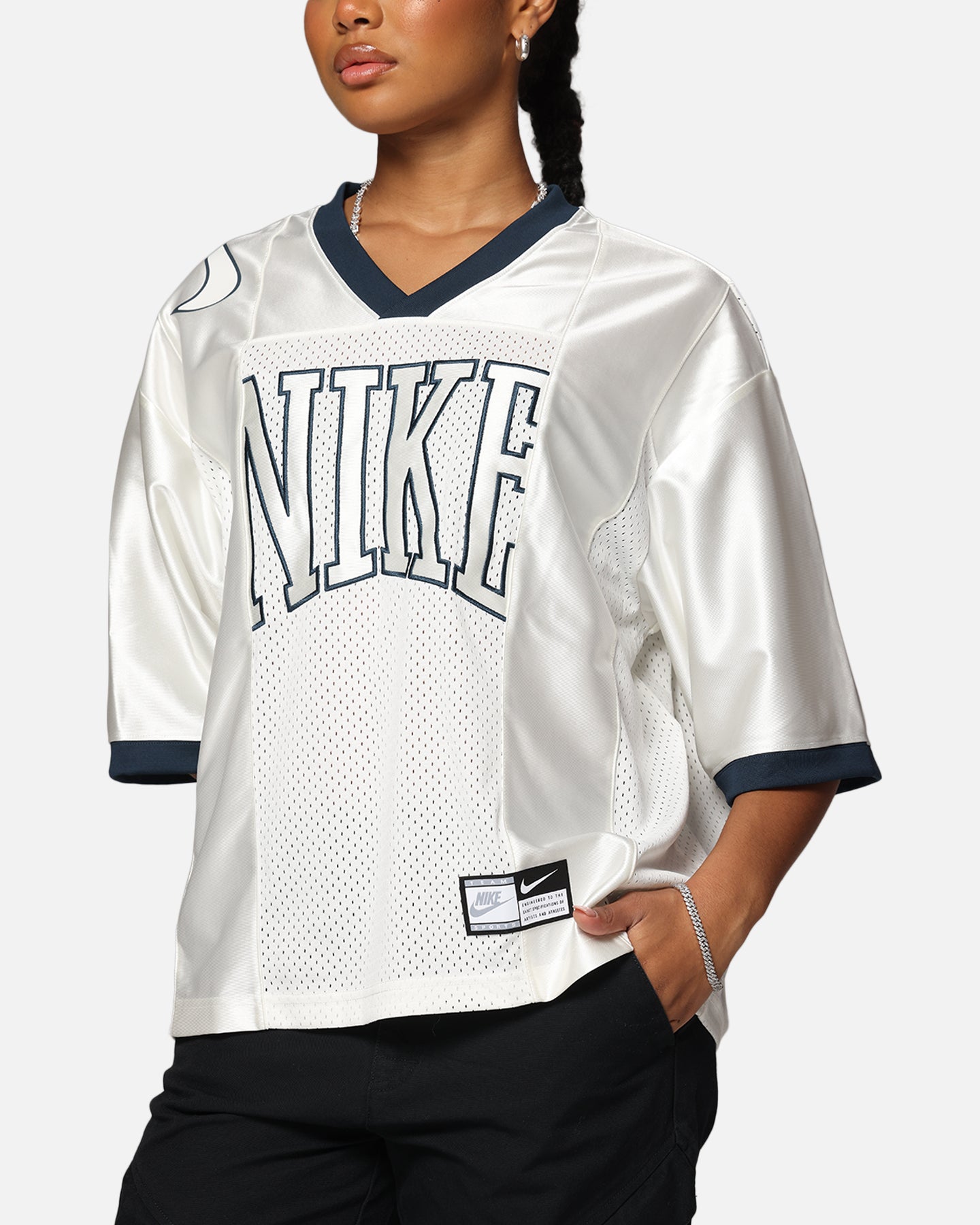 Nike Women's Oversized Graphic Jersey Sail、mySite、zt4zffjzw