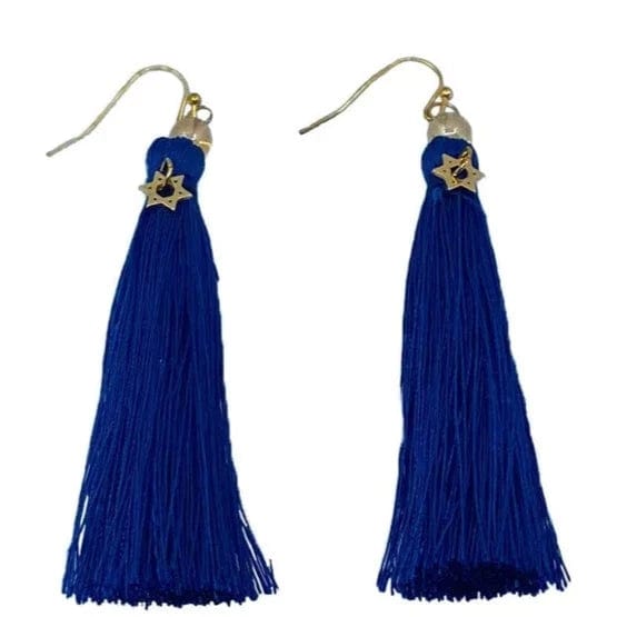 Hanukkah Star of David Tassel Earrings by Tipsy Elves、mySite、topwebapps
