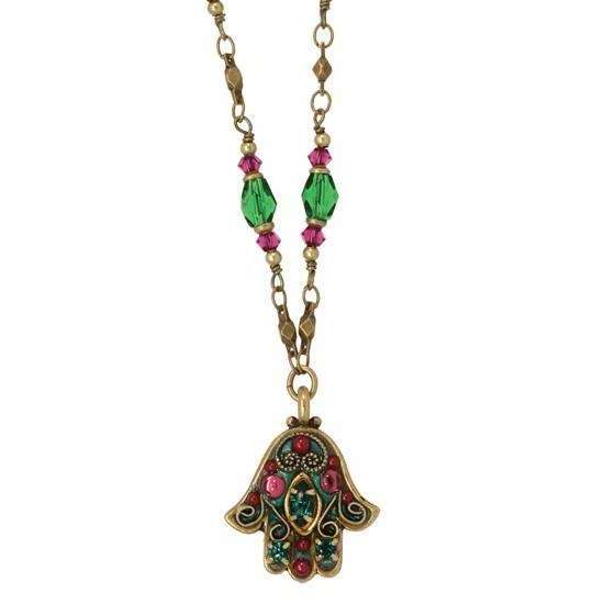 Michal Golan Deep Green and Magenta Necklace、mySite、topwebapps