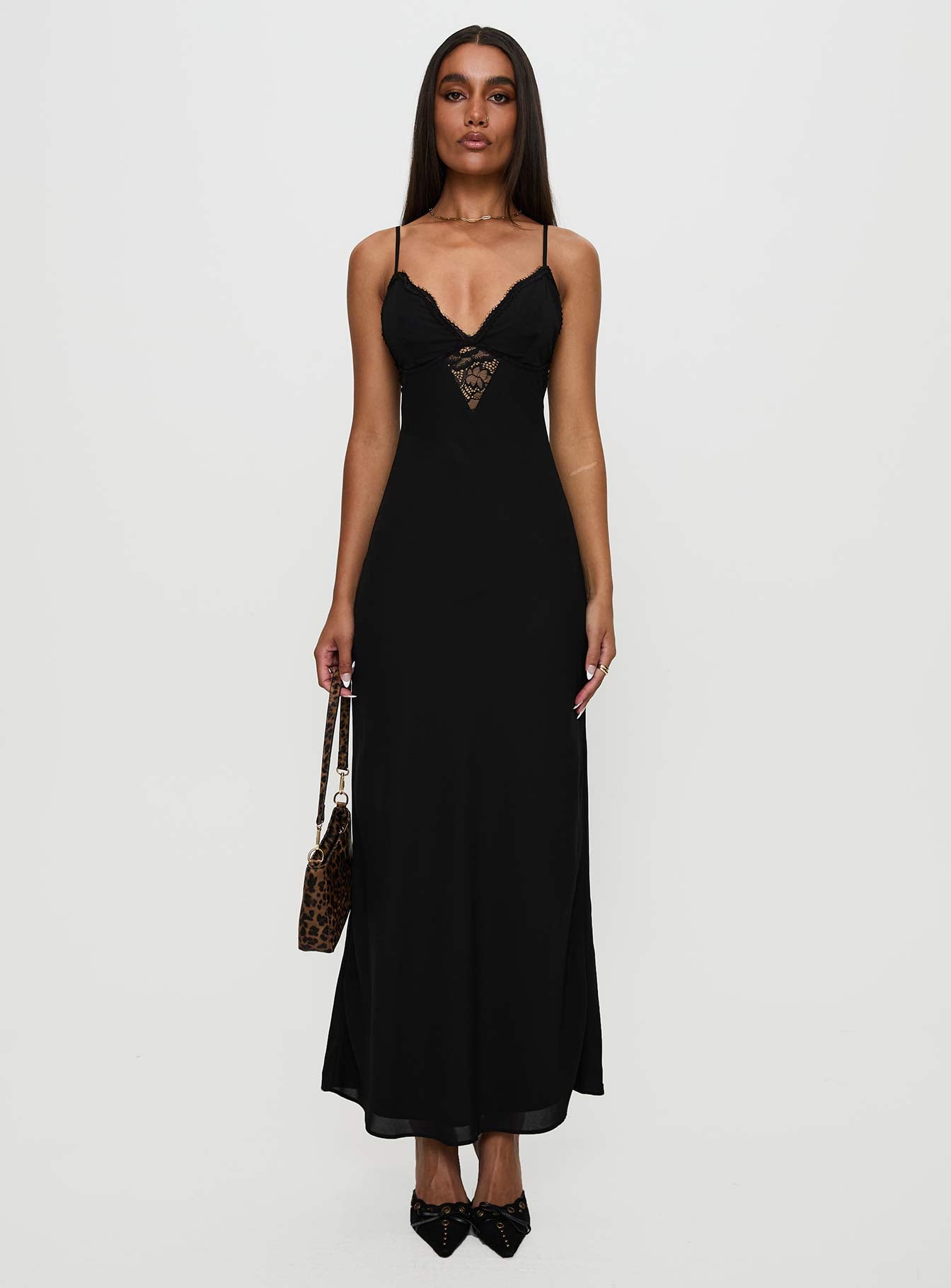 Artea Maxi Dress Black、mySite、solidvoid