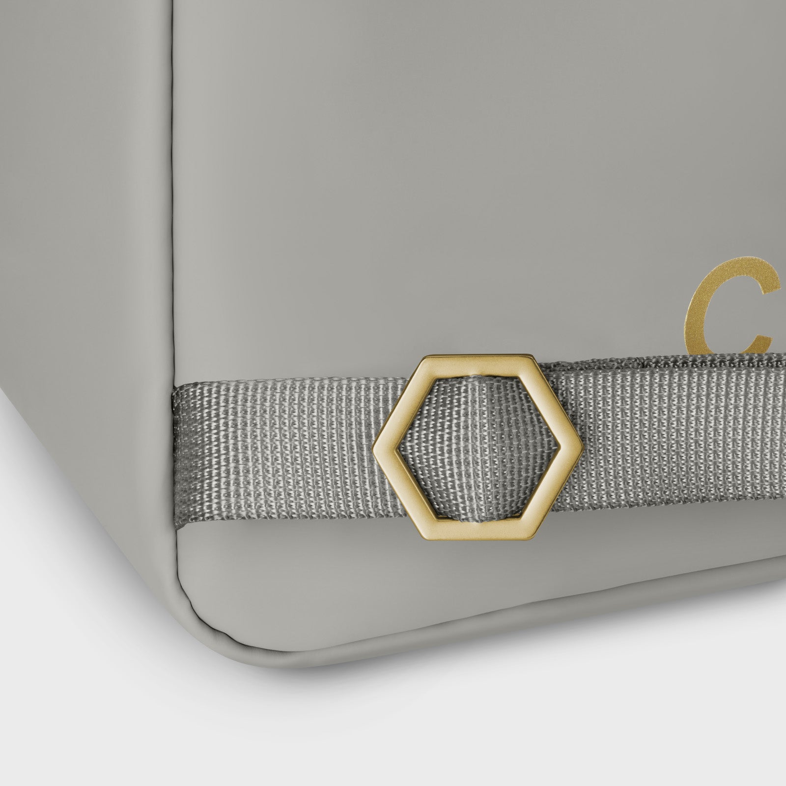 Nuitée Petite Backpack, Light Grey, Gold Colour、mySite、botmansion