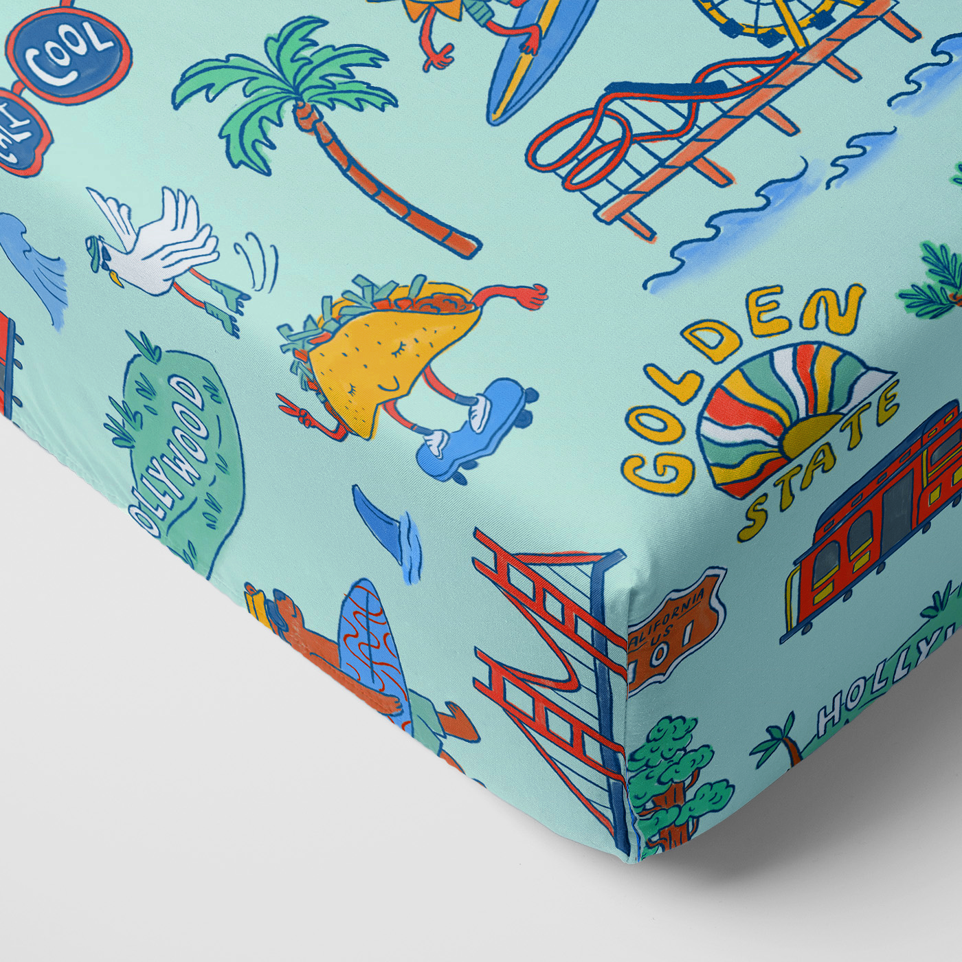 Golden State Fitted Crib Sheet、mySite、g9winljtr