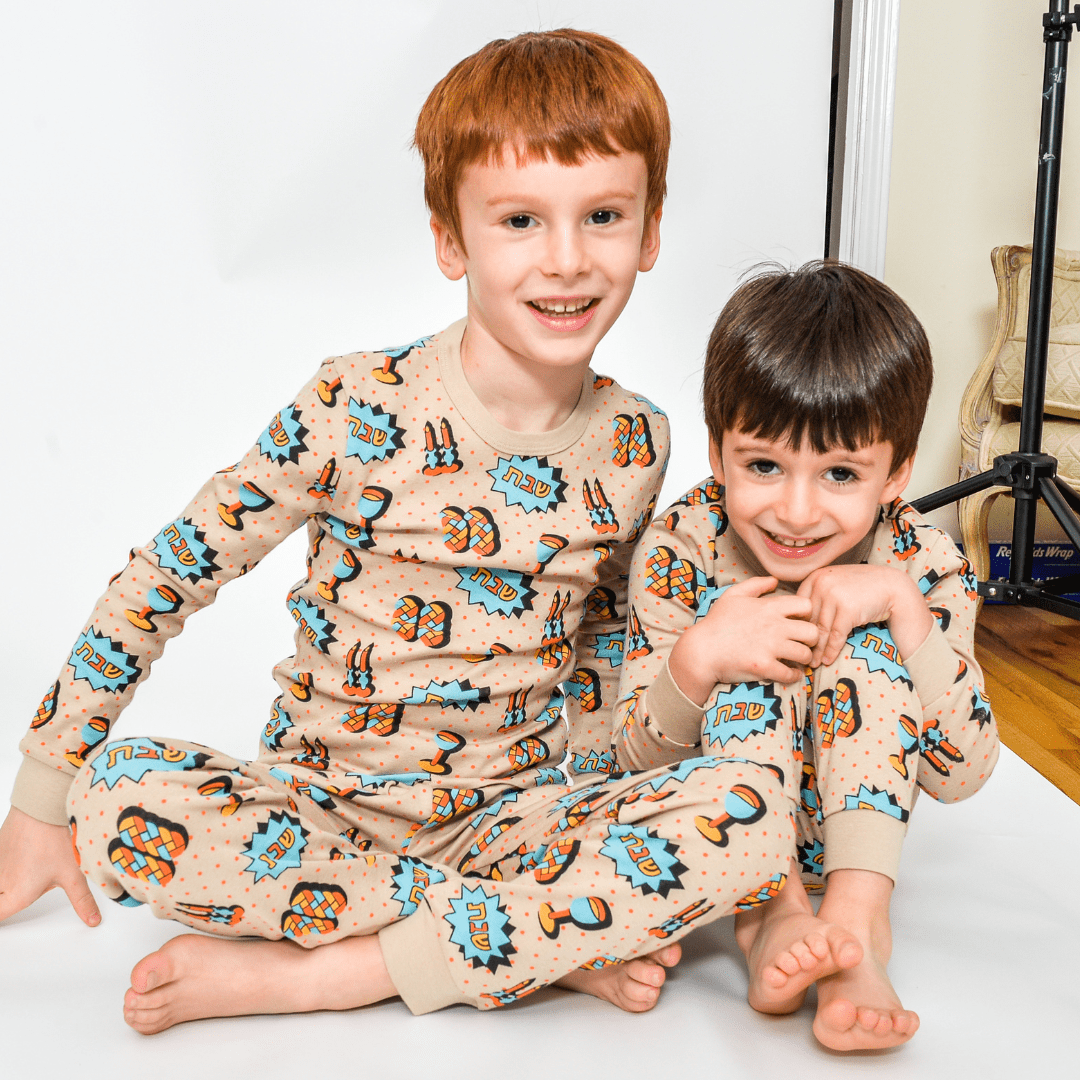 Shabbat Pop Art Pajamas - (Kids Unisex Sizes 2T - 12)、mySite、topwebapps
