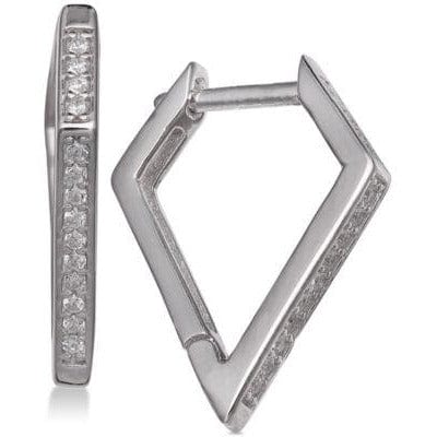 Stunning High End Layered V Necklace and Earrings in Sterling Silver with 5A Cubic Zirconia、mySite、g9winljtr