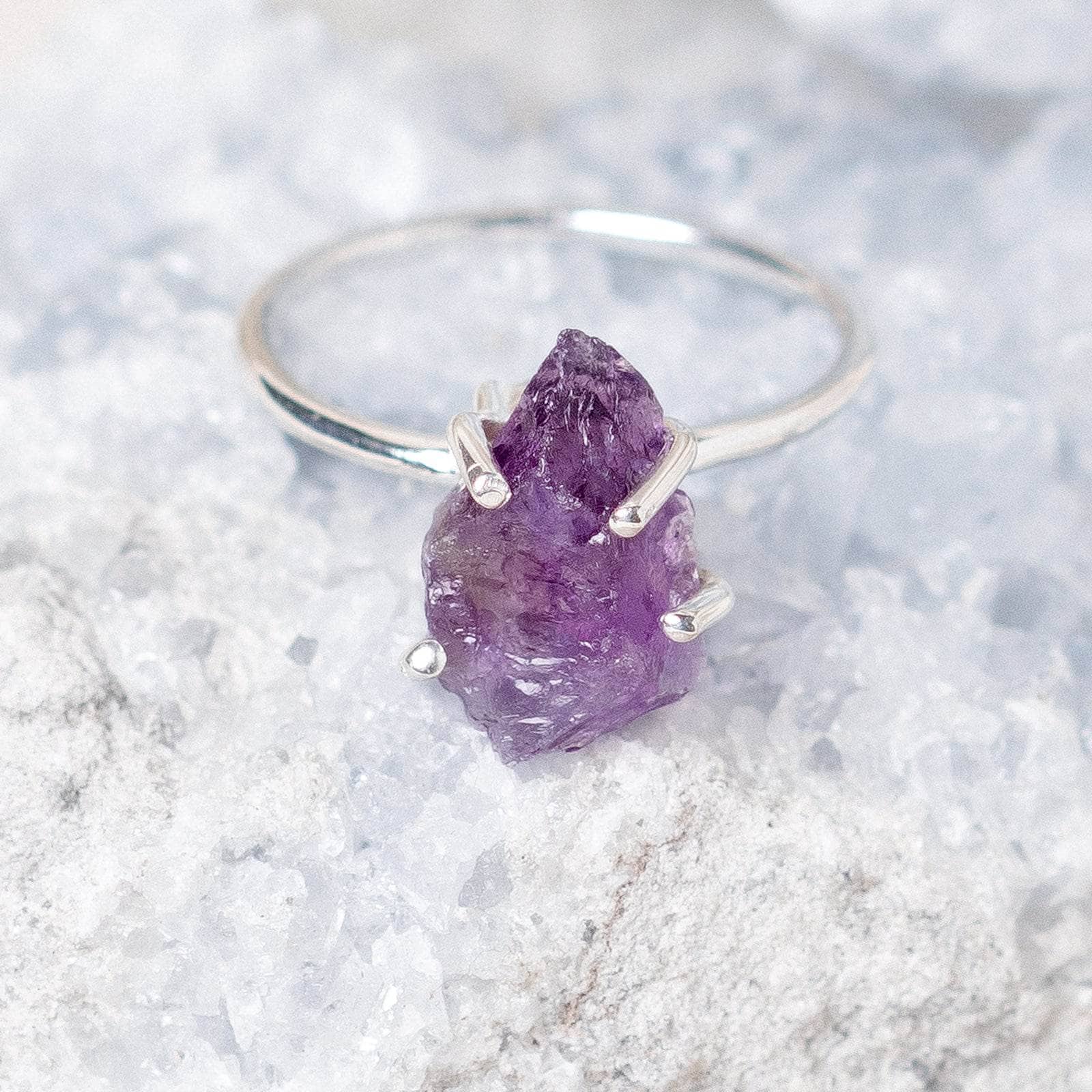 Amethyst Raw Freeform Gold or Silver Ring、mySite、hinf8tx79